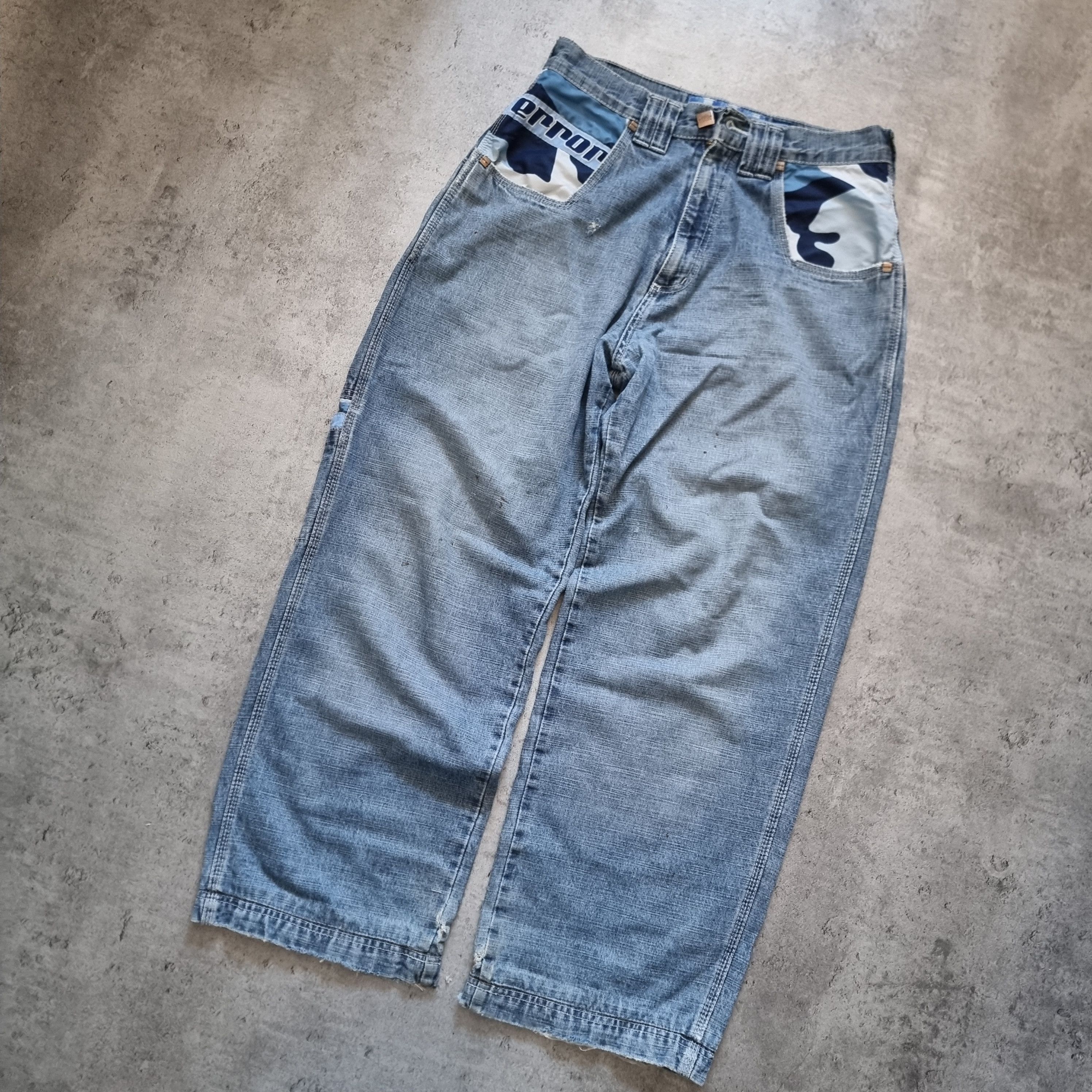 JNCO Vintage hip hop error mass denim jnco baggy jeans 90s Size US 32 / EU 48 - 3 Thumbnail