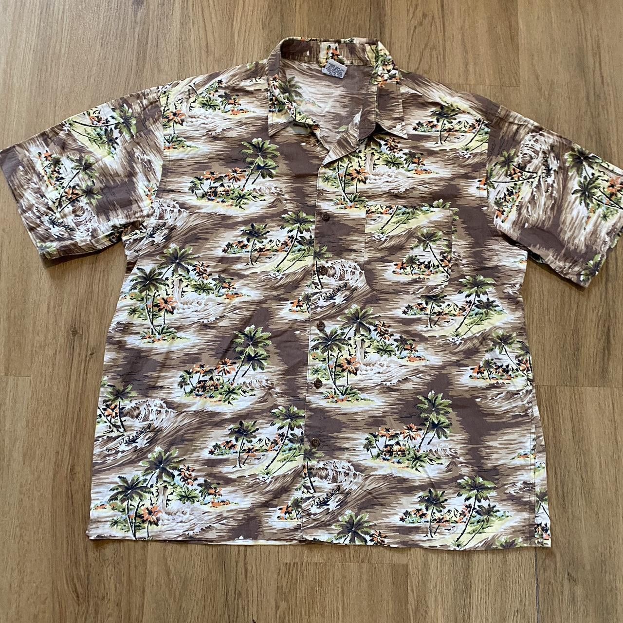 Other Brown and green Hawaiian shirt with palm trees Size US L / EU 52-54 / 3 - 1 Thumbnail