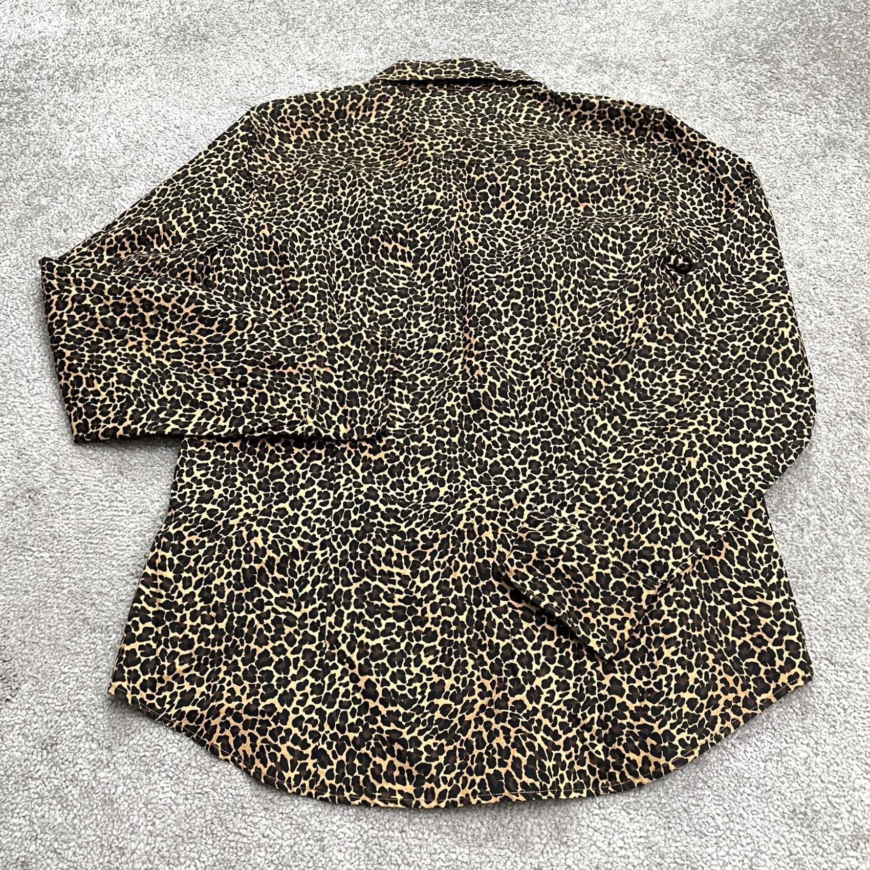 J.Crew J.CREW Leopard Print Button-Down Shirt Womens Medium Brown Long Sleeve Size M / US 6-8 / IT 42-44 - 2 Thumbnail