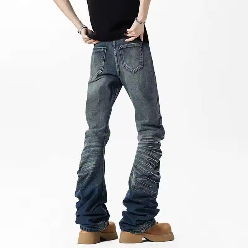 Japanese Brand Solid Color Button Design Pleated Jean Size US 29 - 7 Thumbnail