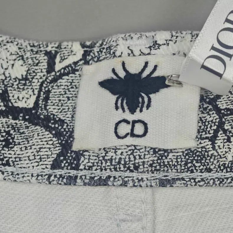 Dior Dior Black and white jungle animal denim cotton shorts Size 26" / US 2 / IT 38 - 5 Thumbnail