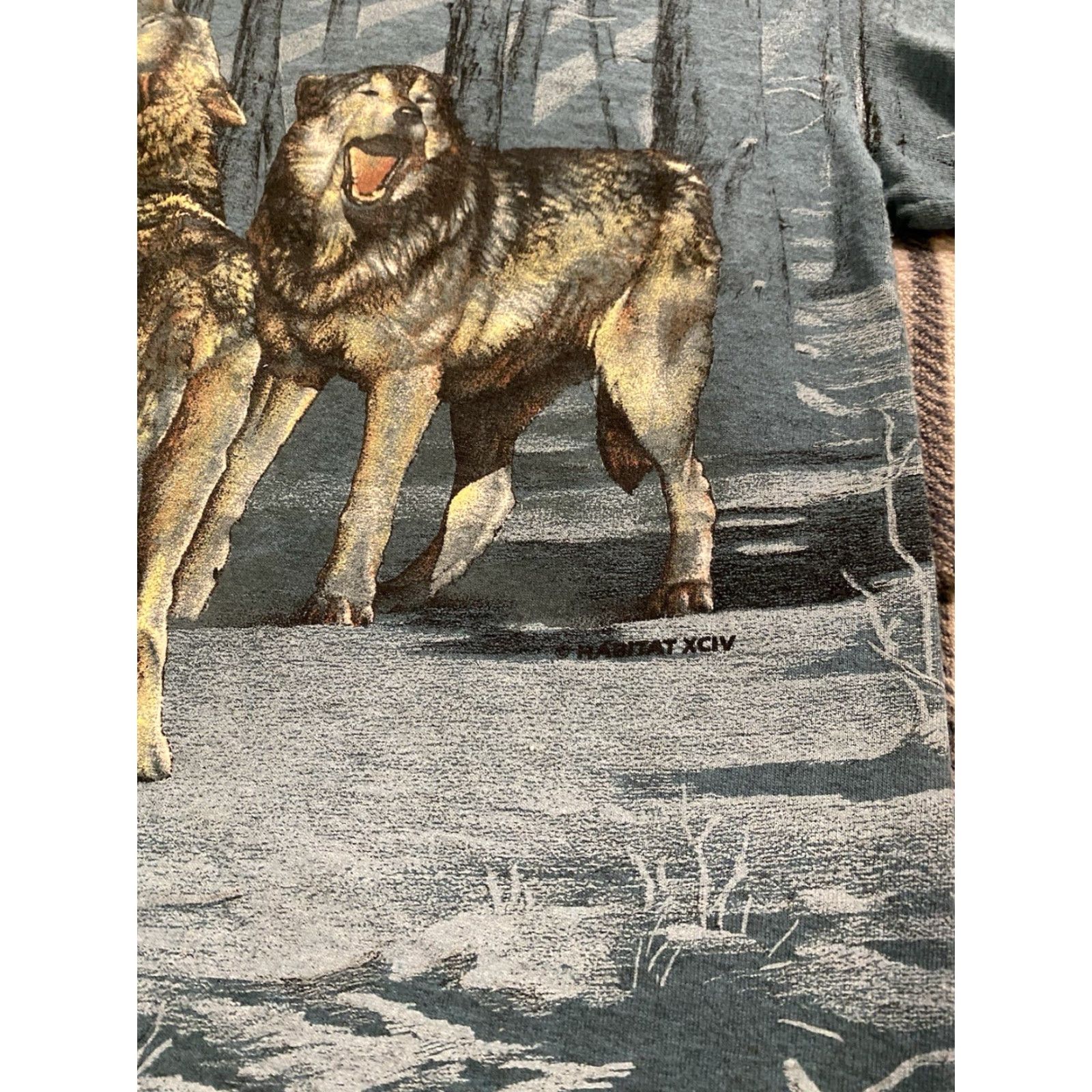 Vintage VINTAGE Signal Sport T-Shirt Wolf Pack Blue Adult XL Wolf Graphic Print All Seasons Short Sleeve Crew Neck 90s Unisex Men Women Size US XL / EU 56 / 4 - 6 Thumbnail