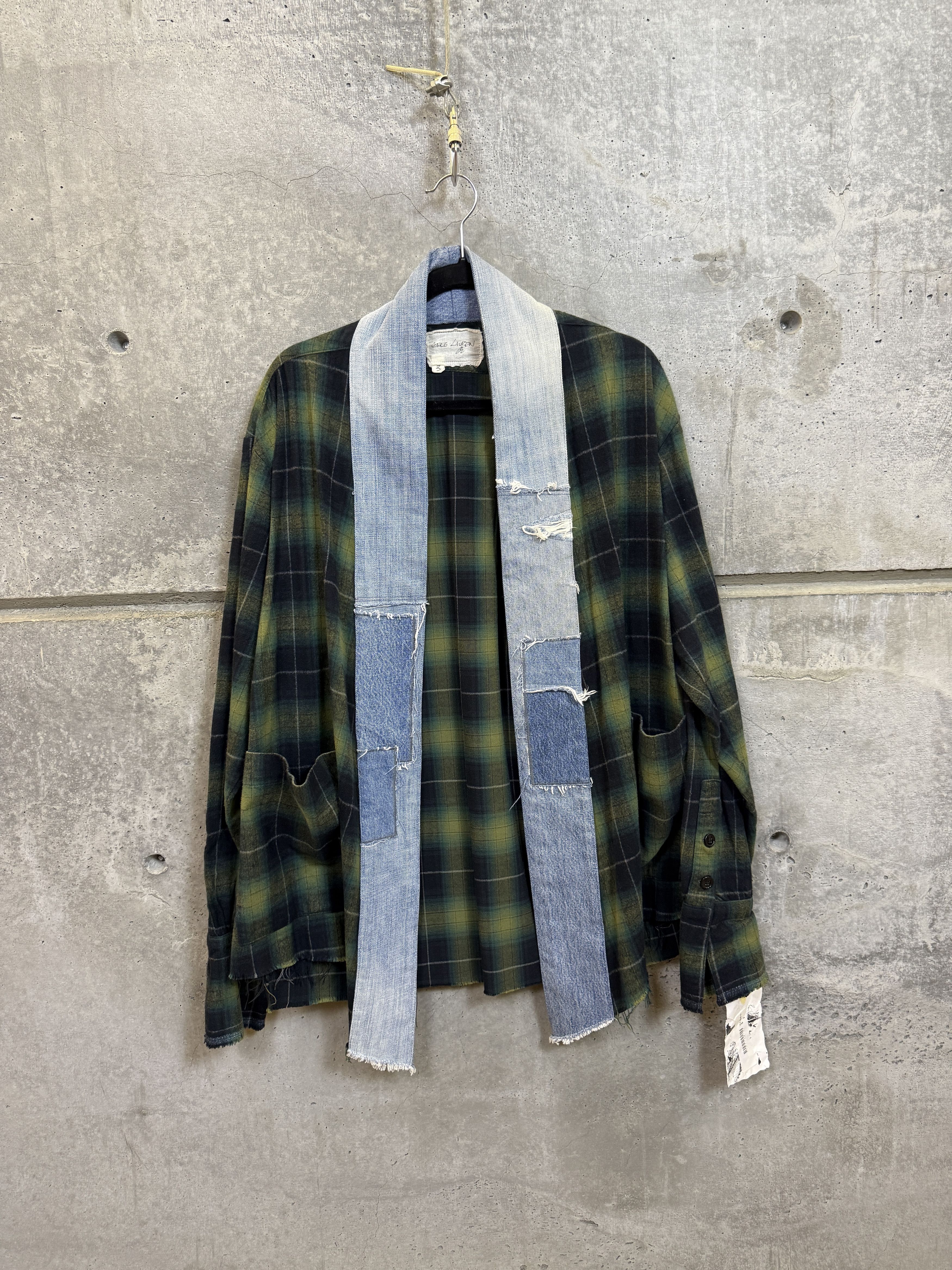 Greg Lauren $1000 Greg Lauren Green Plaid GL1 Kimono Size US L / EU 52-54 / 3 - 1 Thumbnail