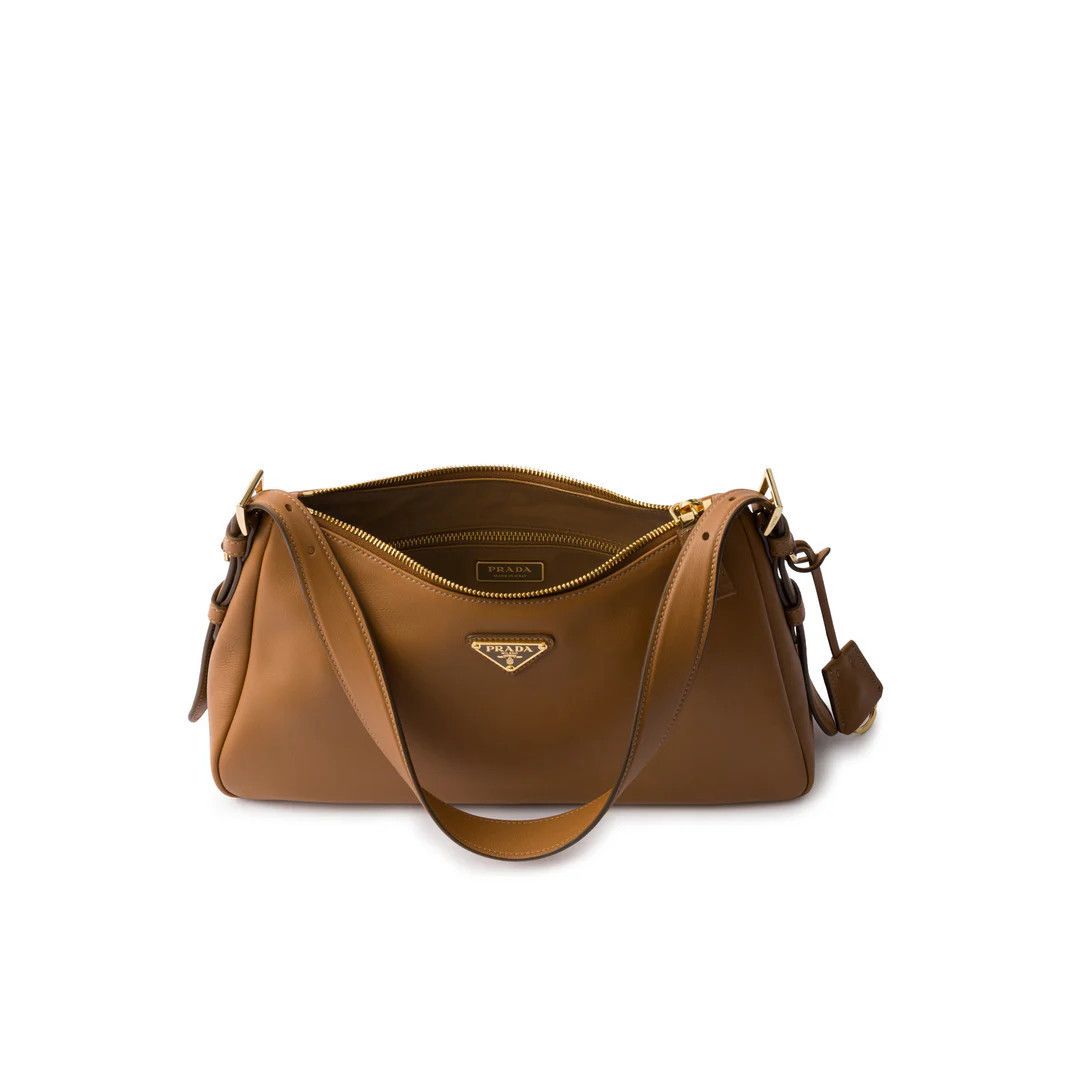 Prada PRADA Aimee Medium $3200 Caramel Leather Shoulder Bag New An Size ONE SIZE - 4 Thumbnail