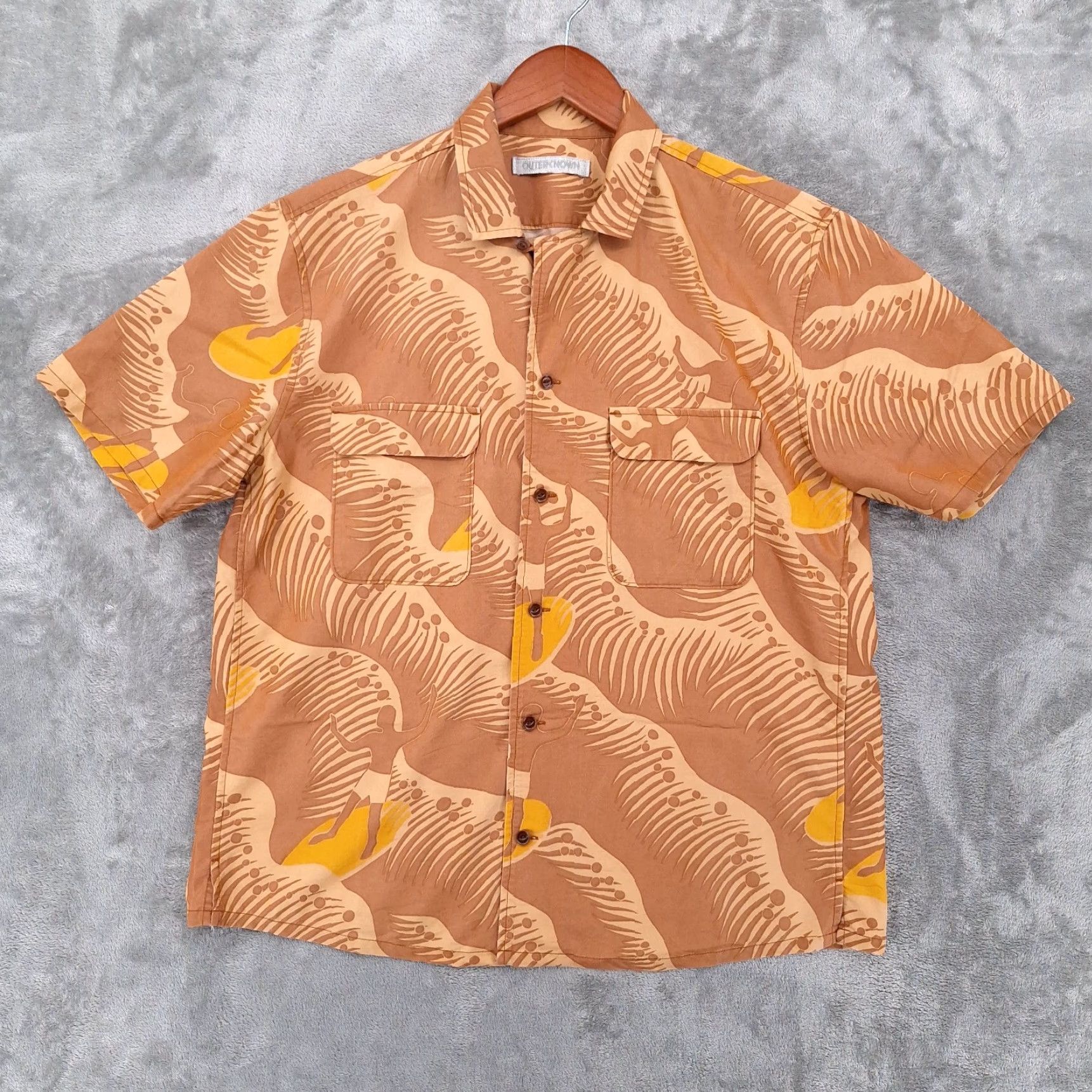 Outerknown Outerknown Shirt Mens M Short Sleeve Geometric Button-Up Multicolor Beach Outdoor Modern Colorful Size US M / EU 48-50 / 2 - 2 Thumbnail