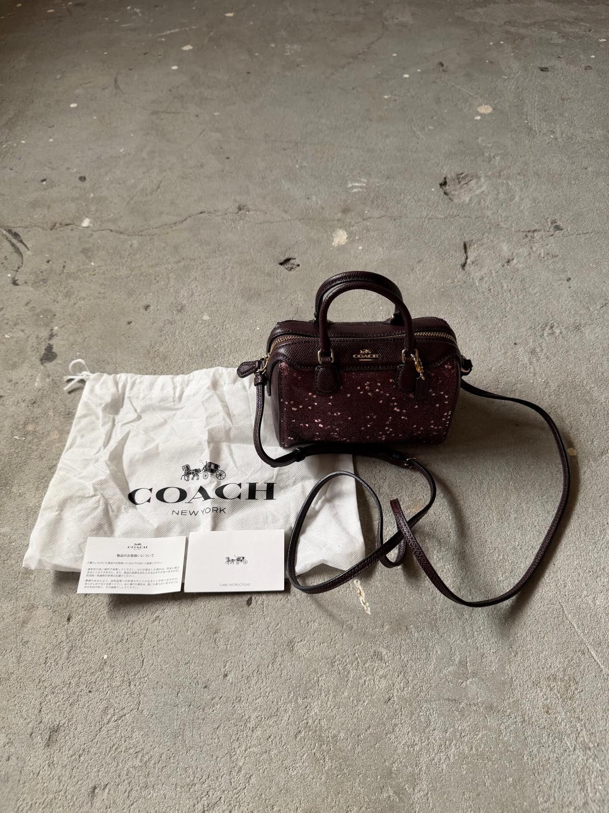 Coach Coach Micro Bennett Glitter Boston Bag Purple Size ONE SIZE - 1 Thumbnail