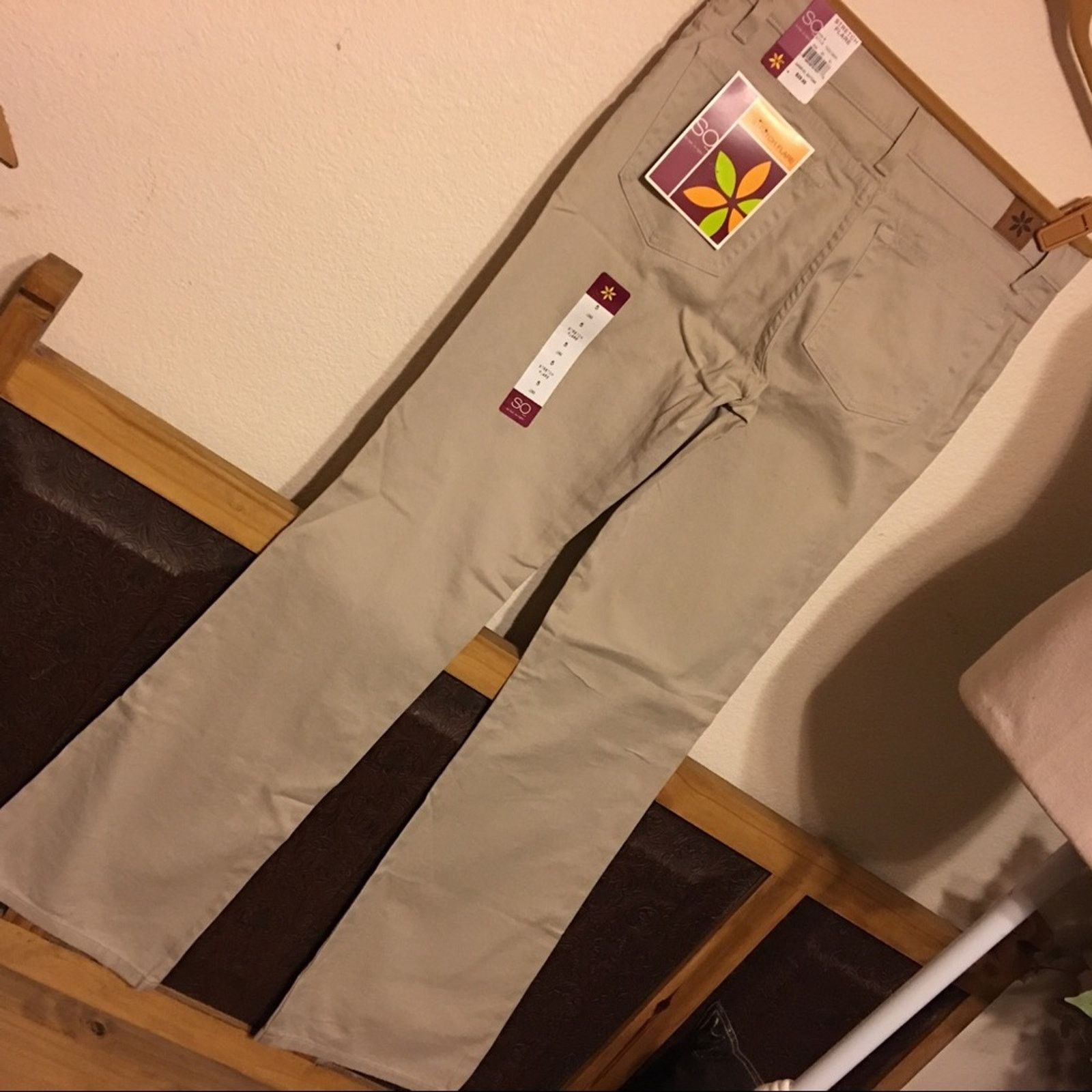 Other SO stretch flare tan jeans NWT 5 long Size 32" / US 10 / IT 46 - 3 Thumbnail