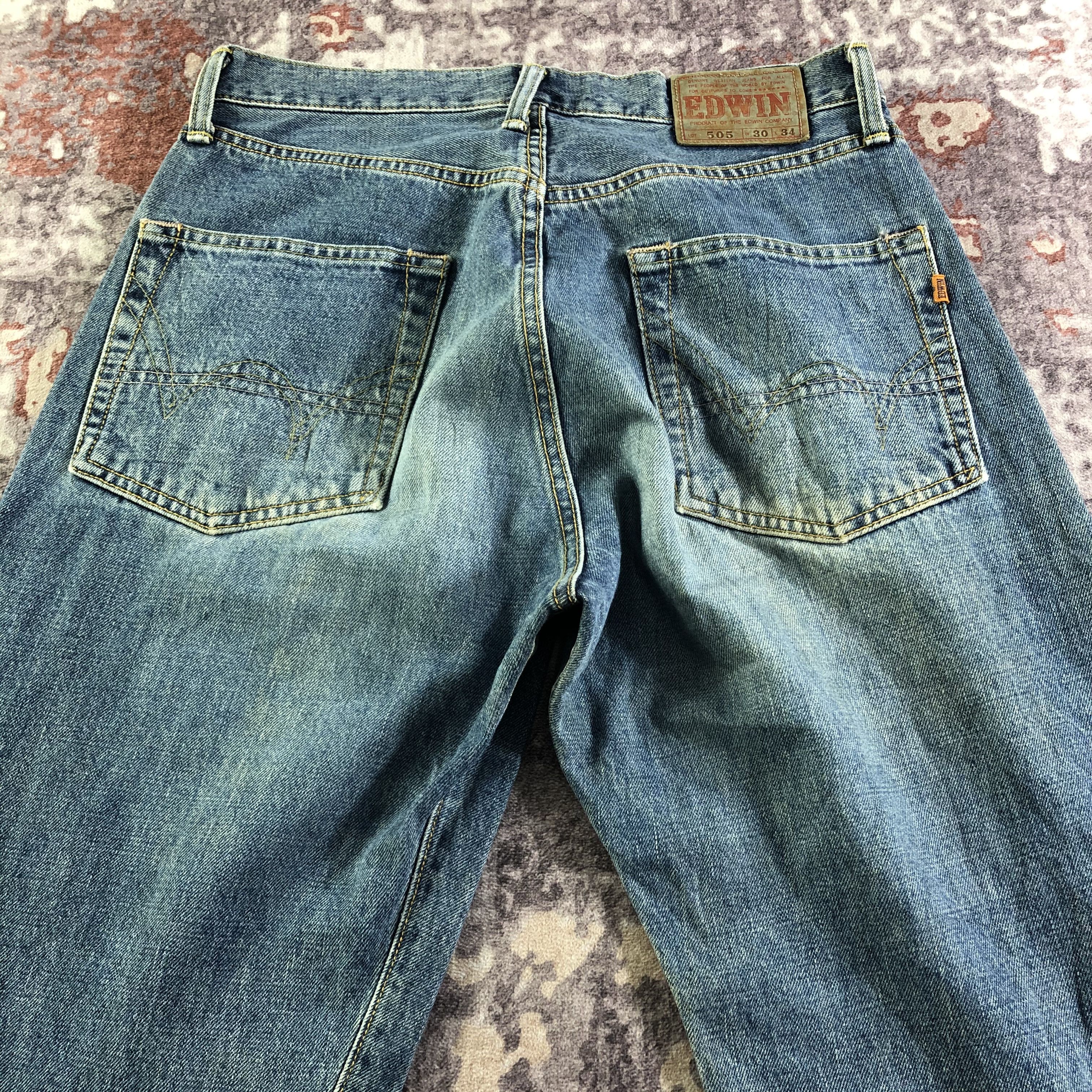 Edwin Vintage Blue Wash Edwin 505 Selvedge Jeans-JM3587 Size US 30 / EU 46 - 5 Thumbnail