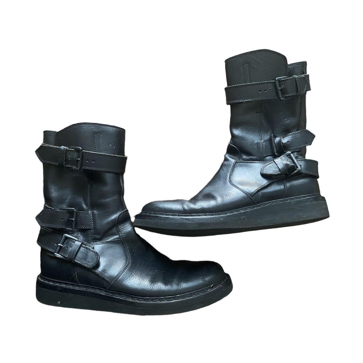 Ann Demeulemeester ann demeulemeester buckle bondage boots | Grailed