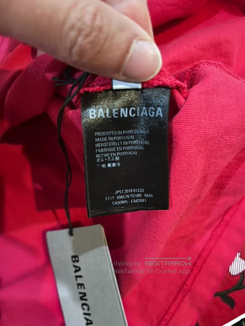 Balenciaga Balenciaga Burgundy short-sleeve T-shirt Size US S / EU 44-46 / 1 - 4 Thumbnail