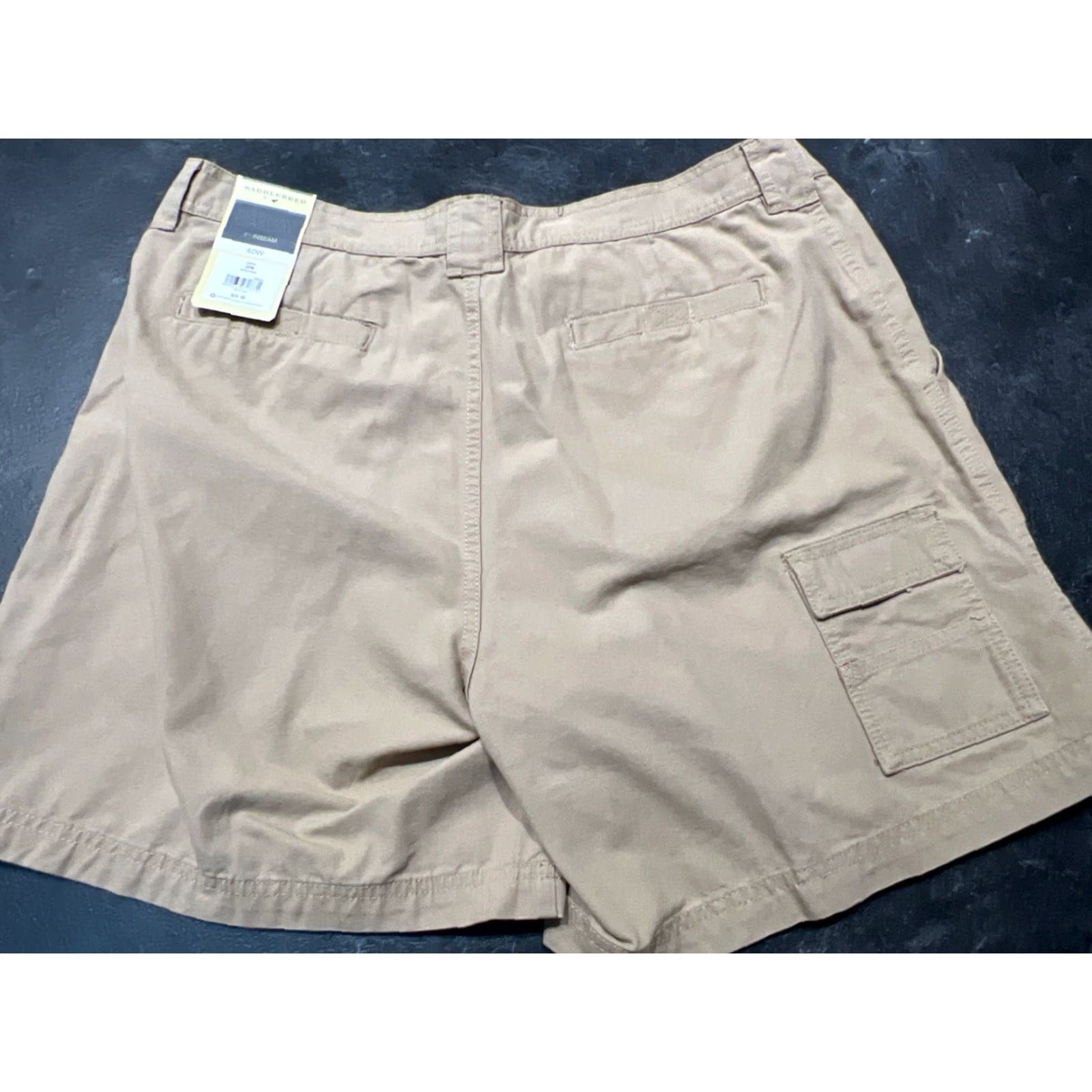 Vintage Saddlebred Casual Cargo Shorts 40x7 40W Beige Men Regular 40 7” Khaki Casual Saddlebred Mens Size US 40 / EU 56 - 2 Thumbnail