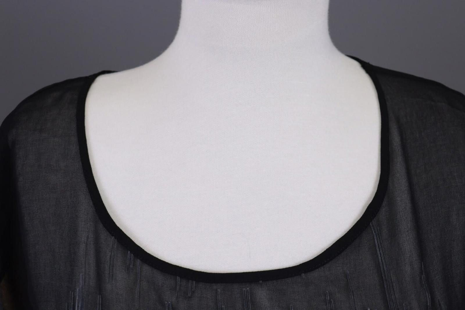 Designer Cop Copine Black Olanko Robe Summer Mesh Top Shirt Size 40 Size M / US 6-8 / IT 42-44 - 3 Thumbnail