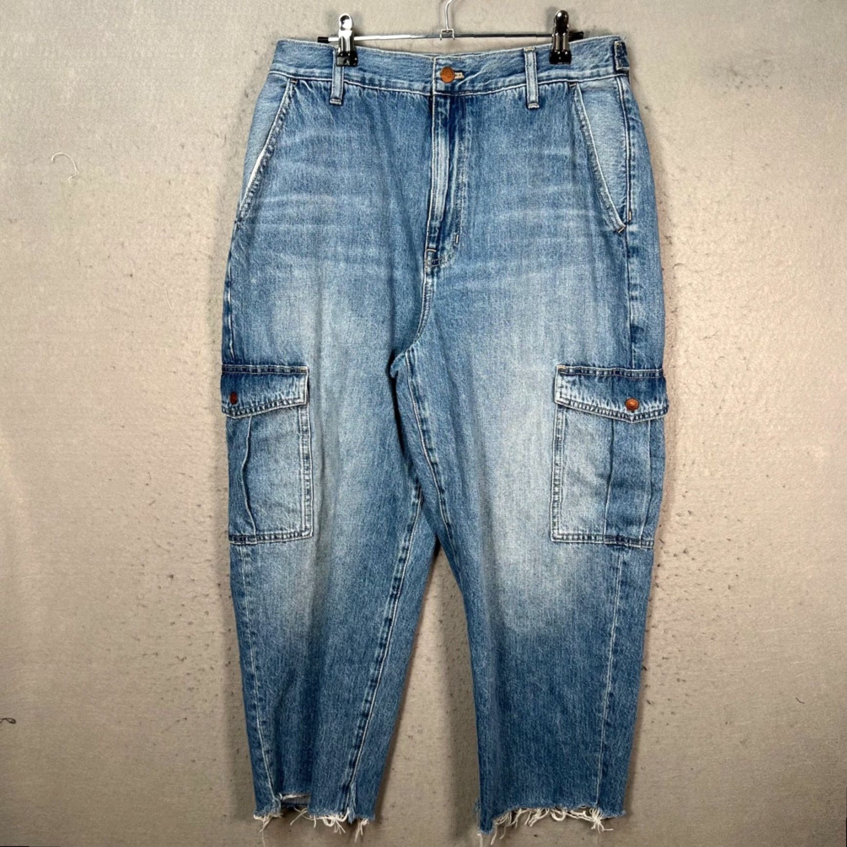 Madewell Madewell Jeans Baggy Tapered Denim Cargo 90s Vintage Men's Womens 30 Blue Size 30" / US 8 / IT 44 - 2 Thumbnail