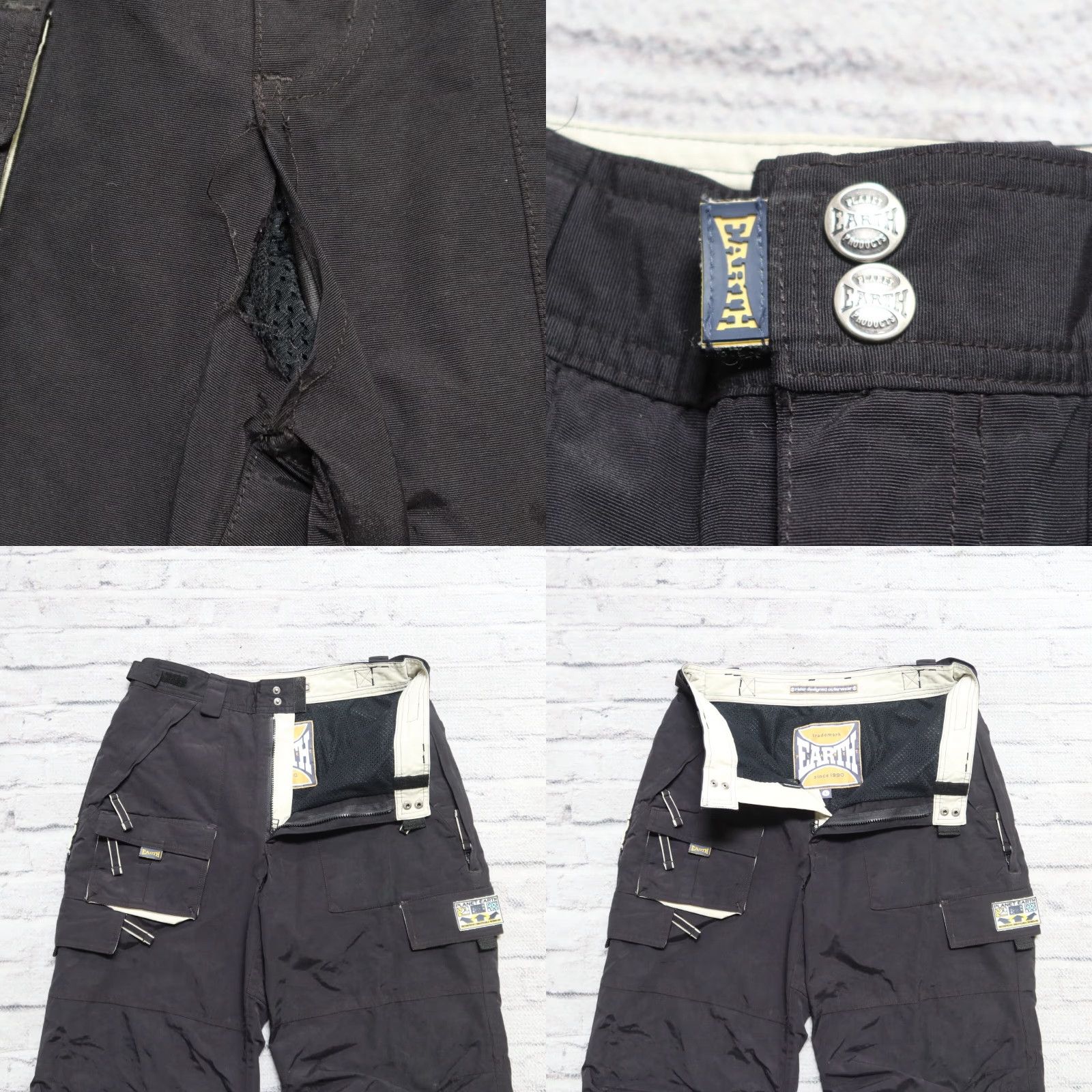 Vintage VINTAGE Planet Earth Snow Pants Mens Snowboard Black 90s Size L 28 1/2in 33in Jeans Winter Ski Size US 33 - 9 Thumbnail
