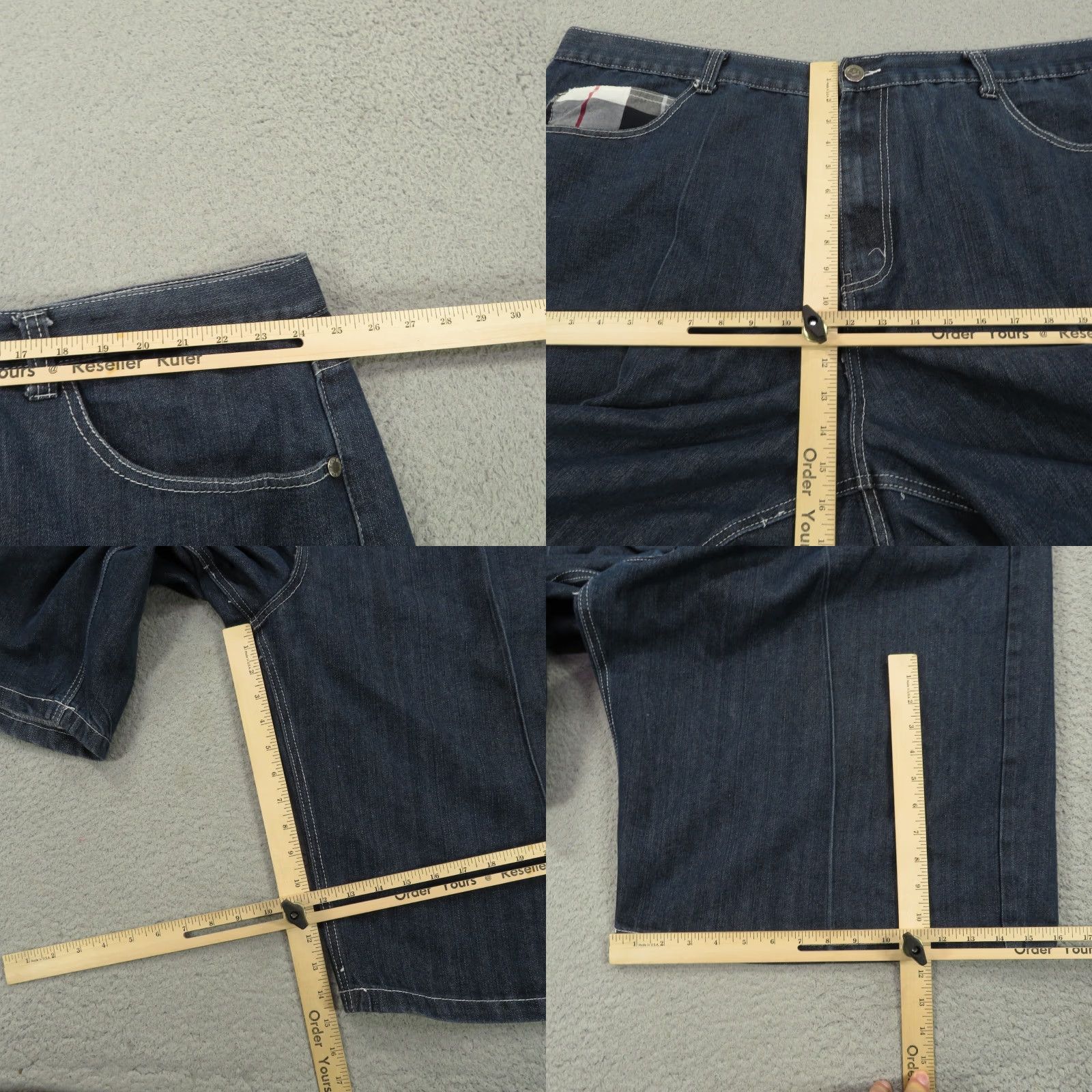 Vintage VINTAGE Red Ape Baggy Jean Shorts Mens 50 90s Grunge Skater VTG Denim Bermuda 5-Pocket Pockets Blue Goth Size US 32 / EU 48 - 8 Thumbnail