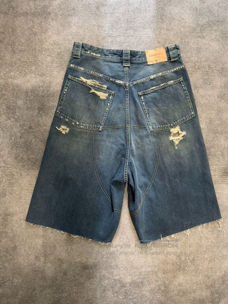 Balenciaga Balenciaga size XS Destroyed Denim Shorts Size US 27 - 2 Thumbnail