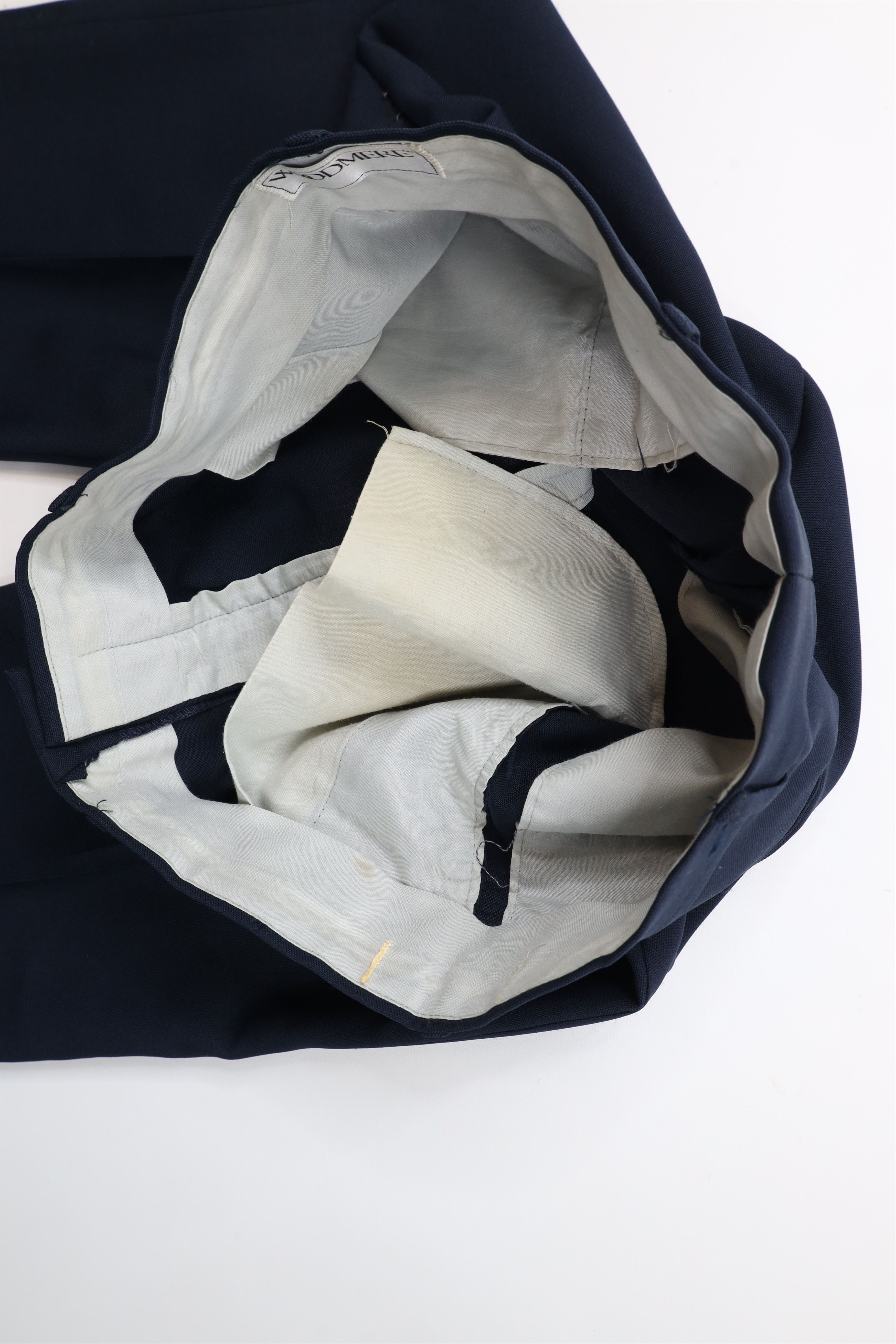 Vintage Vintage 70s Streetwear Flared Wide Leg Chino Pants Navy Blue Size US 35 - 7 Thumbnail