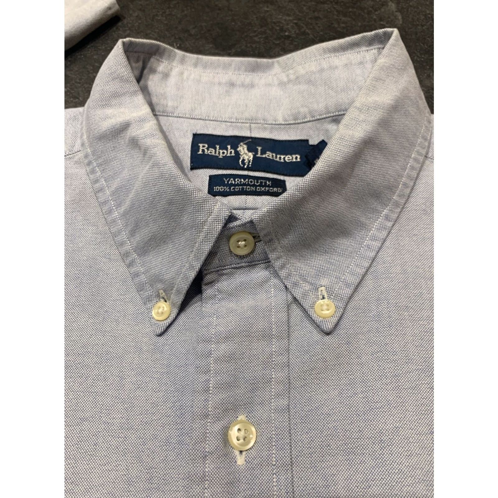 Ralph Lauren Ralph Lauren Men's Button-Down Shirt Long Sleeve Cotton Blue 17.5" Oxford Classic Casual Formal Size US XL / EU 56 / 4 - 5 Thumbnail