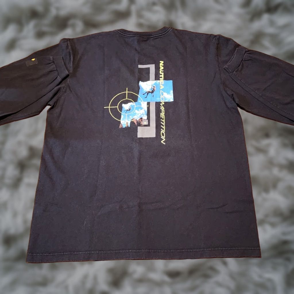 Nautica VINTAGE Nautica Long Sleeve Tee L XL 90s Competition Sport Black Mens Size US L / EU 52-54 / 3 - 1 Thumbnail