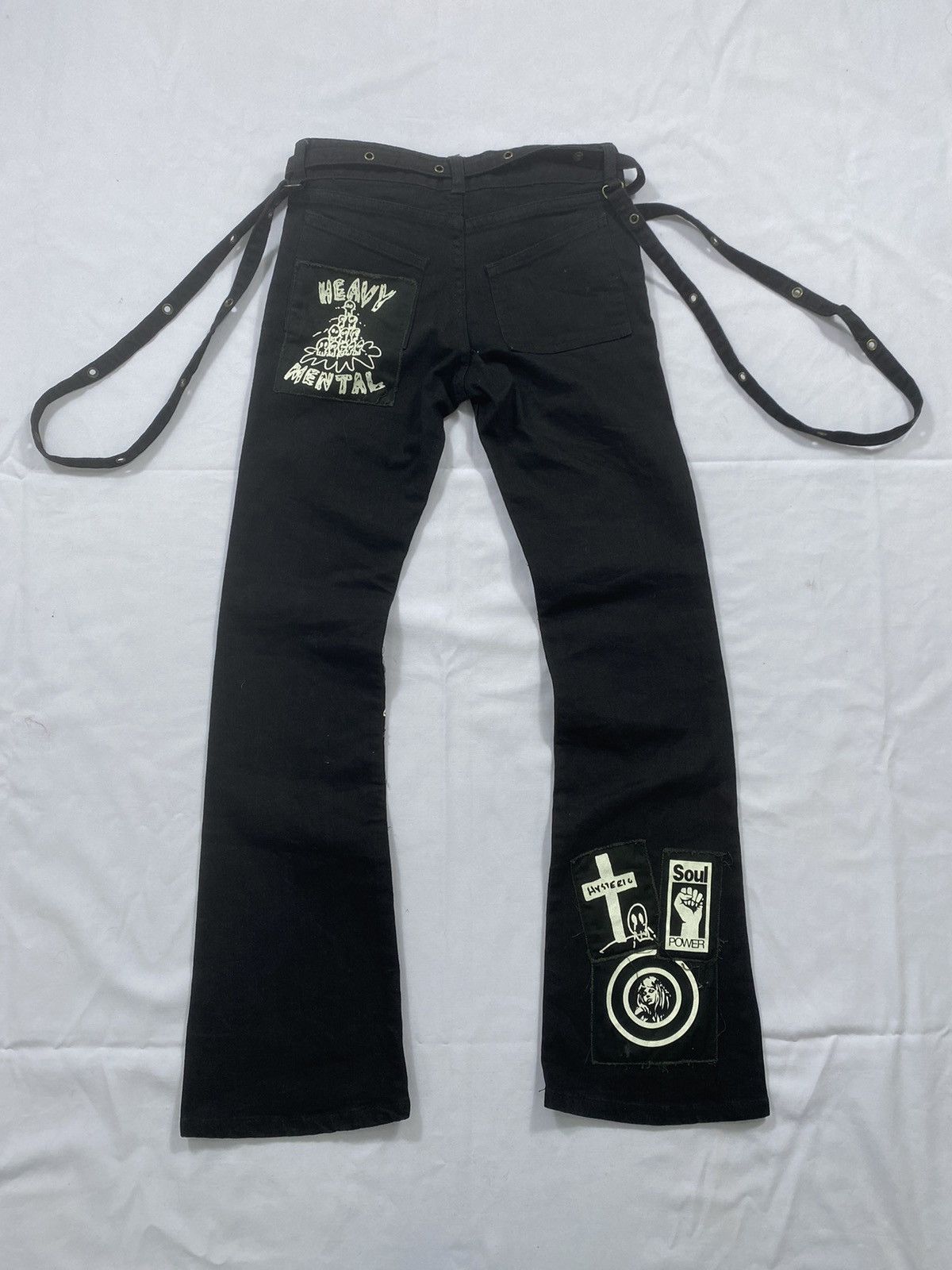 Hysteric Glamour Sick Kids Distressed Hysteric Glamour Punk Flare Pants Size US 26 / EU 42 - 2 Thumbnail