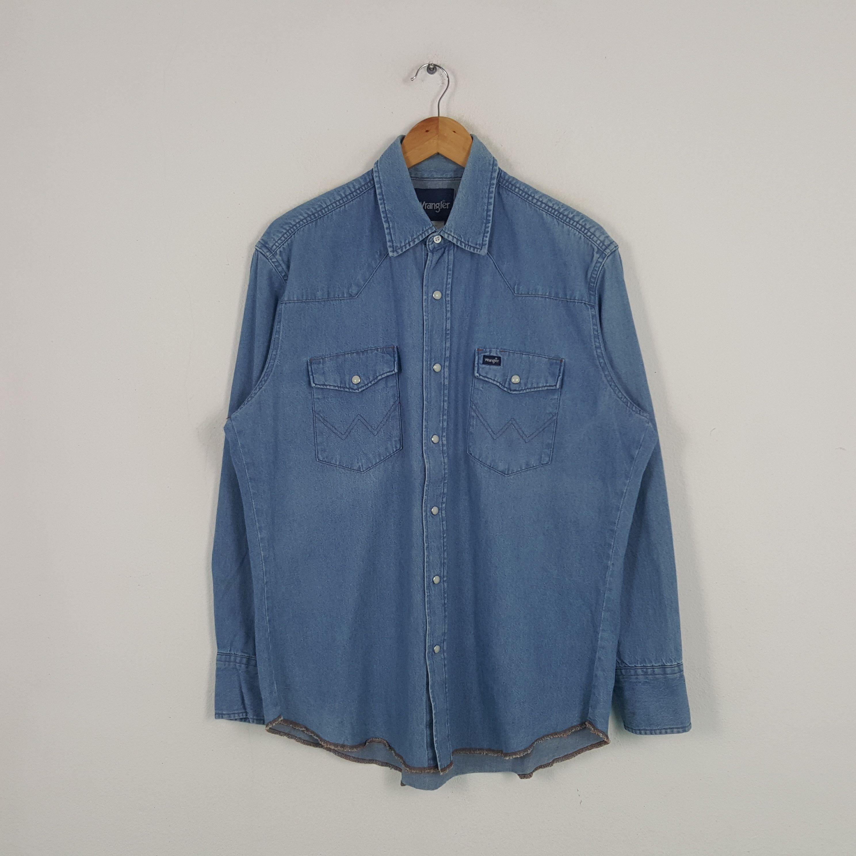 Vintage × Wrangler Vintage Wrangler American Retro Style Shirt Button Up Size US XXL / EU 58 / 5 - 1 Thumbnail