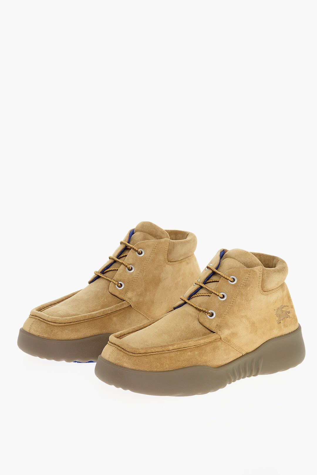 Burberry og1mm1125 Suede Manilla Lace-up Booties in Beige Size US 7 / EU 40 - 2 Thumbnail