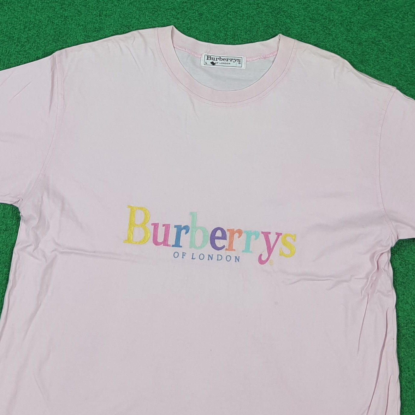 Burberry Vintage Burberrys of London Spell Out Tshirt C285N63 Size US M / EU 48-50 / 2 - 2 Thumbnail