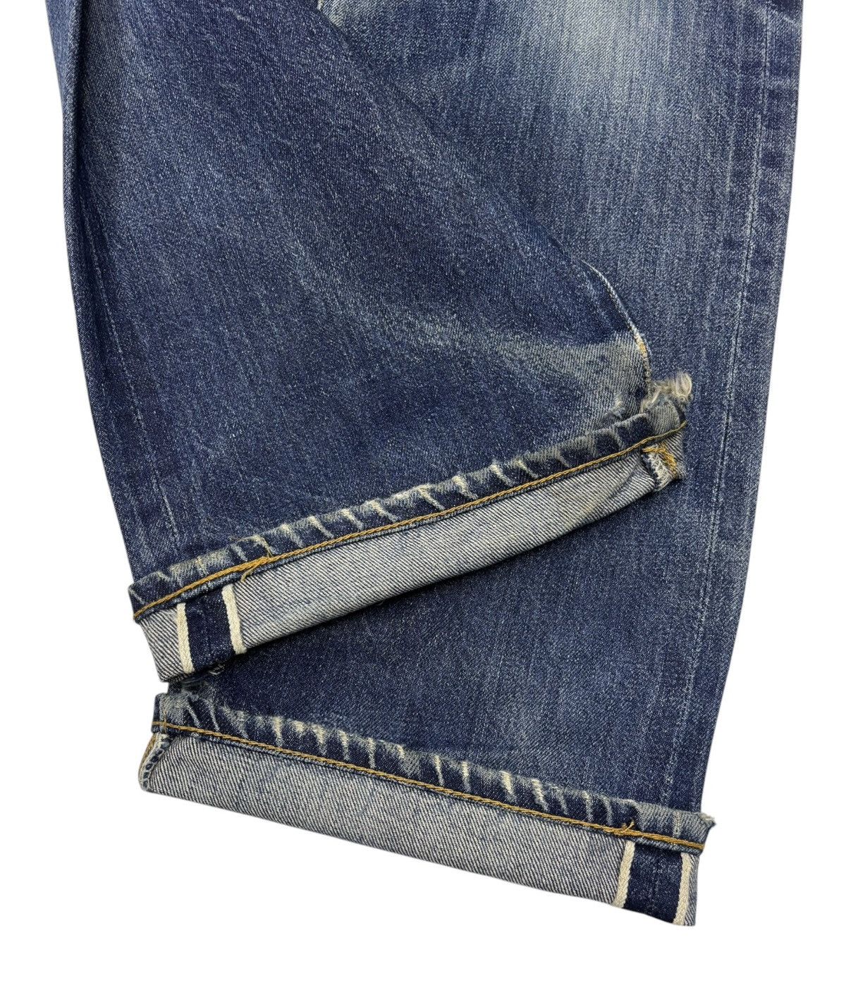 Levi's THRASHED Levis 501 Big E Selvedge Crash Denim Jeans Size US 31 - 10 Thumbnail