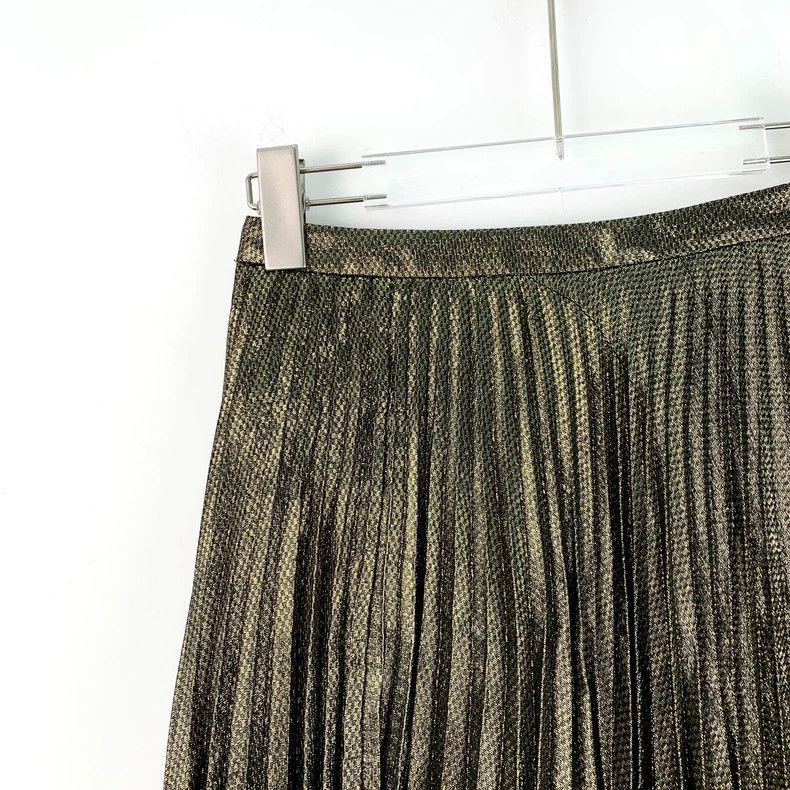Saint Laurent Paris Saint Laurent Paris Golden mulberry silk casual pleated sk Size 24" / US 00 / IT 34 - 3 Thumbnail