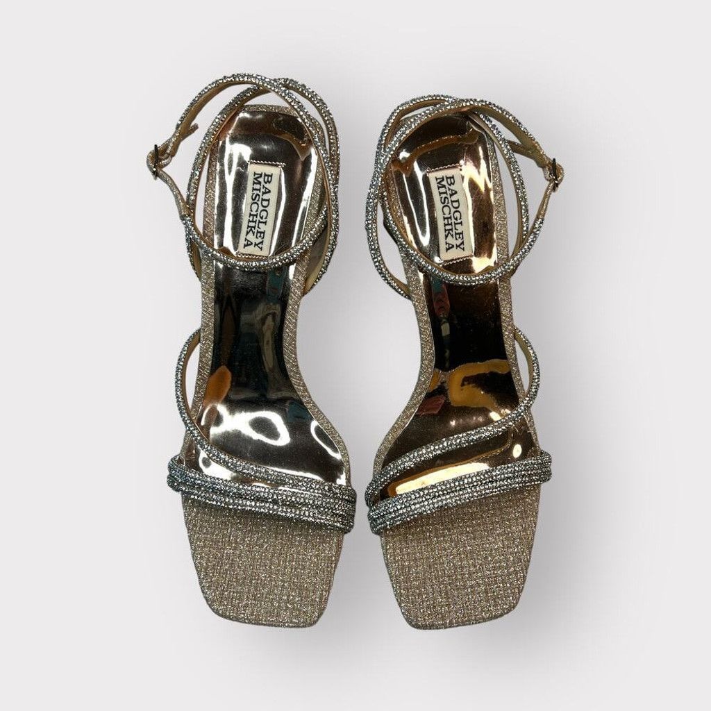 Badgley Mischka Badgley Mischka NEW sz 10 Freedom Glitter Block Heels $245 Size US 10 / IT 40 - 7 Thumbnail