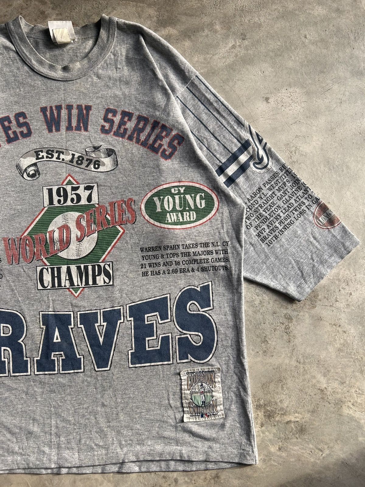 MLB Vintage Long Gone Atlanta Braves Baseball Size US XL / EU 56 / 4 - 4 Thumbnail