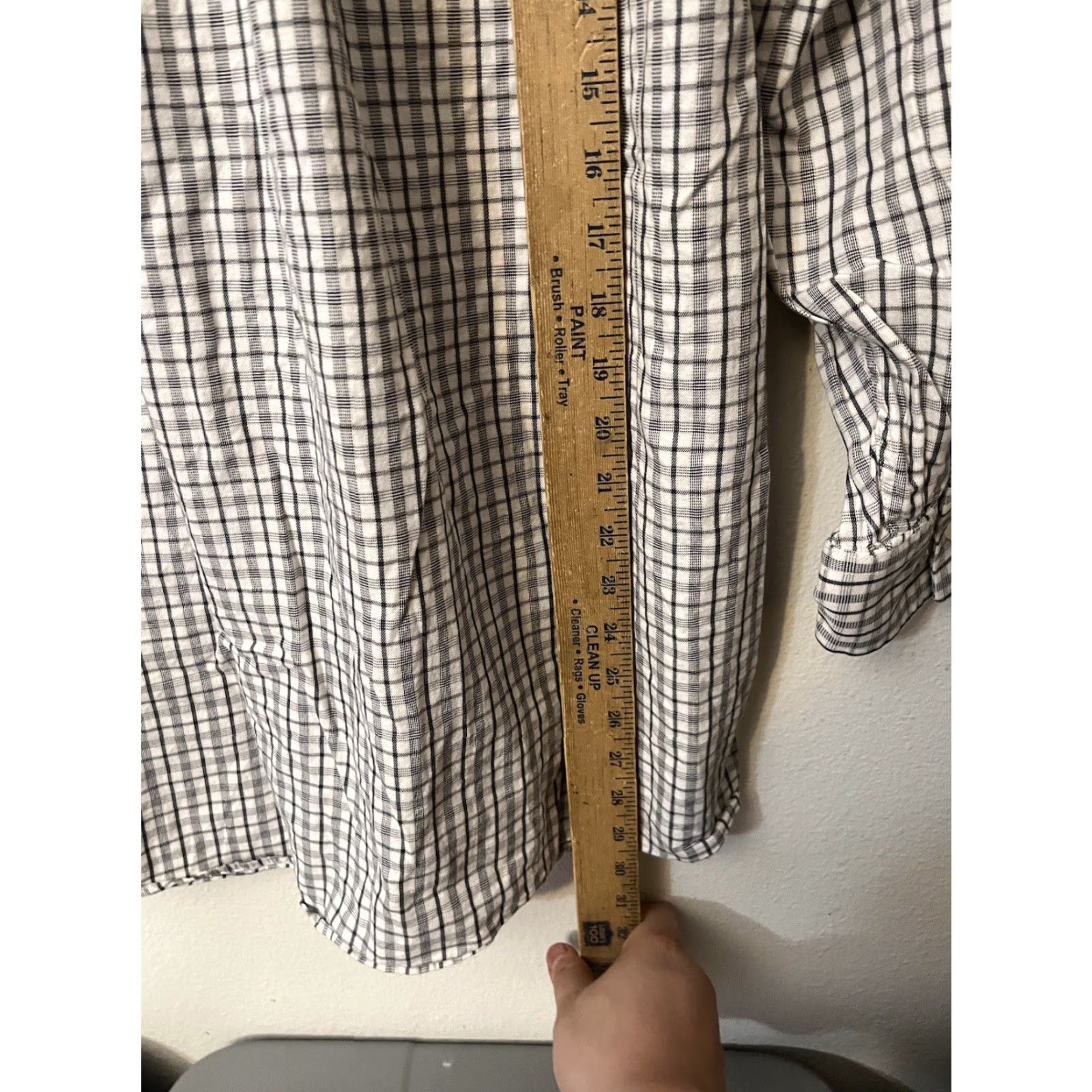 Michael Kors Michael Kors Men's Regular Fit Blue Gingham No Iron Long Sleeve Shirt 16.5 Button-Up Non-Iron Plaid? Size US L / EU 52-54 / 3 - 4 Thumbnail