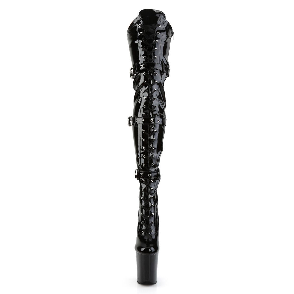 Other Flamingo 3028 Triple Buckle Thigh High Platform Torment Boot Size US 11 / IT 41 - 5 Thumbnail