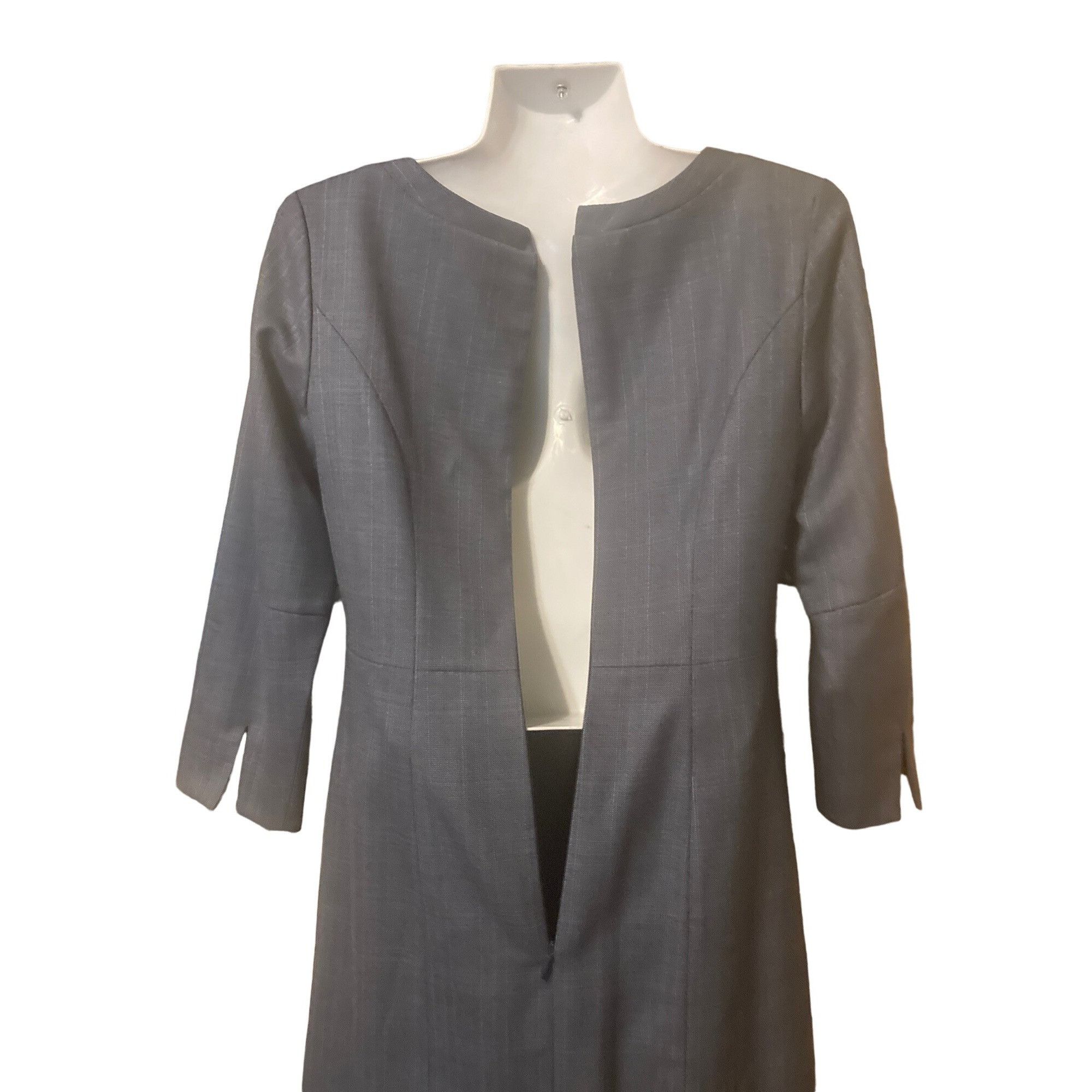 Womens Pendleton Size 2 Petite Blue Gray Pencil Virgin Wool