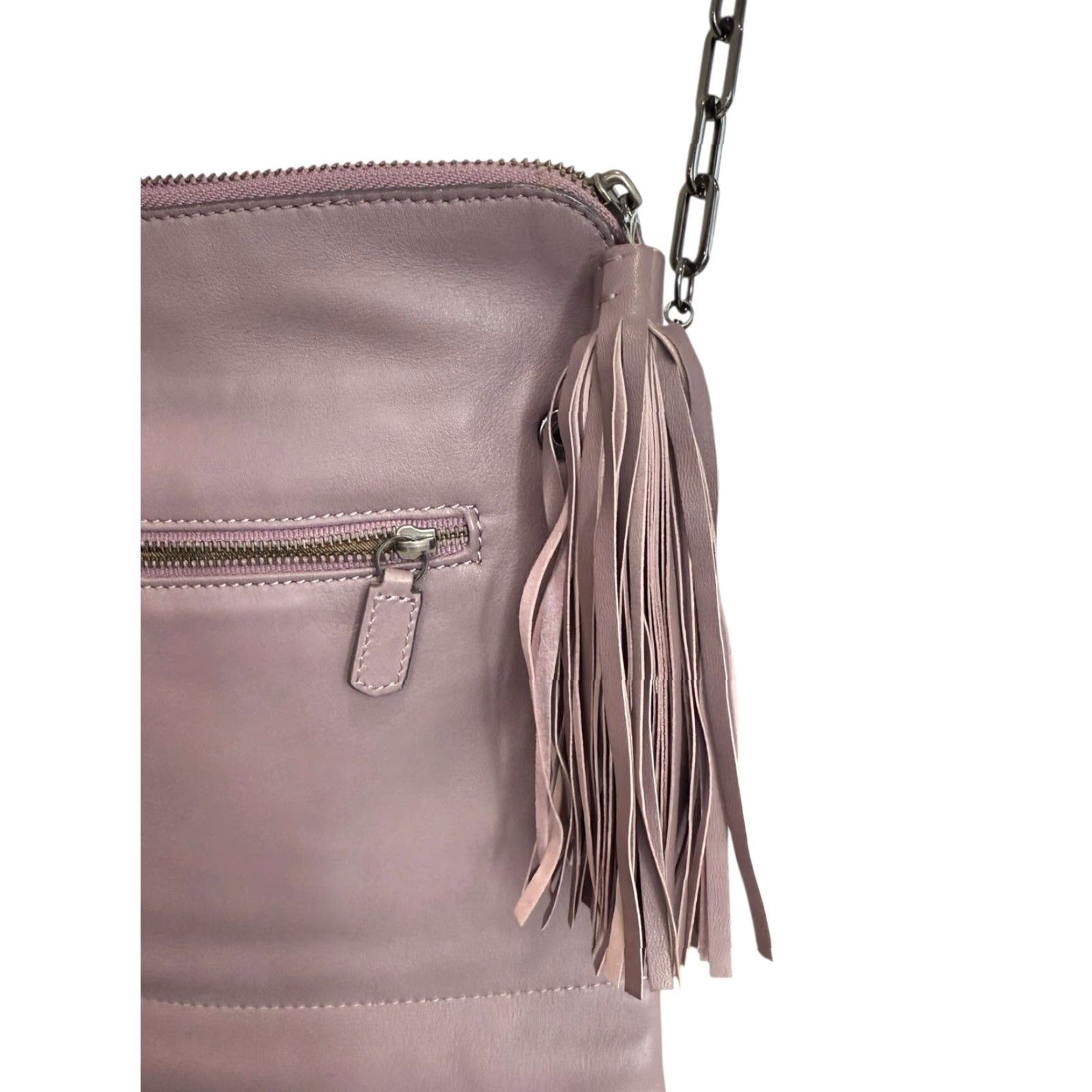 Anya Hindmarch Anya Hindmarch Newman Shoulder Bag Crossbody Palma Gray Leather Chain Strap Women Medium Womens Size ONE SIZE - 6 Thumbnail