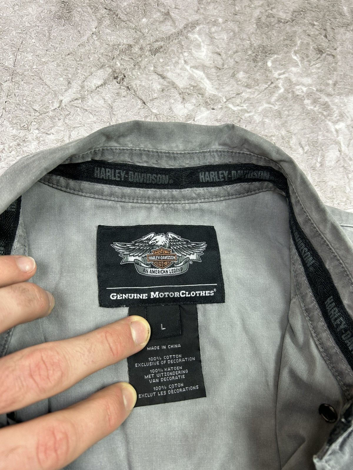 Harley Davidson × Vintage Vintage Harley Davidson button up shirt Size US L / EU 52-54 / 3 - 8 Thumbnail