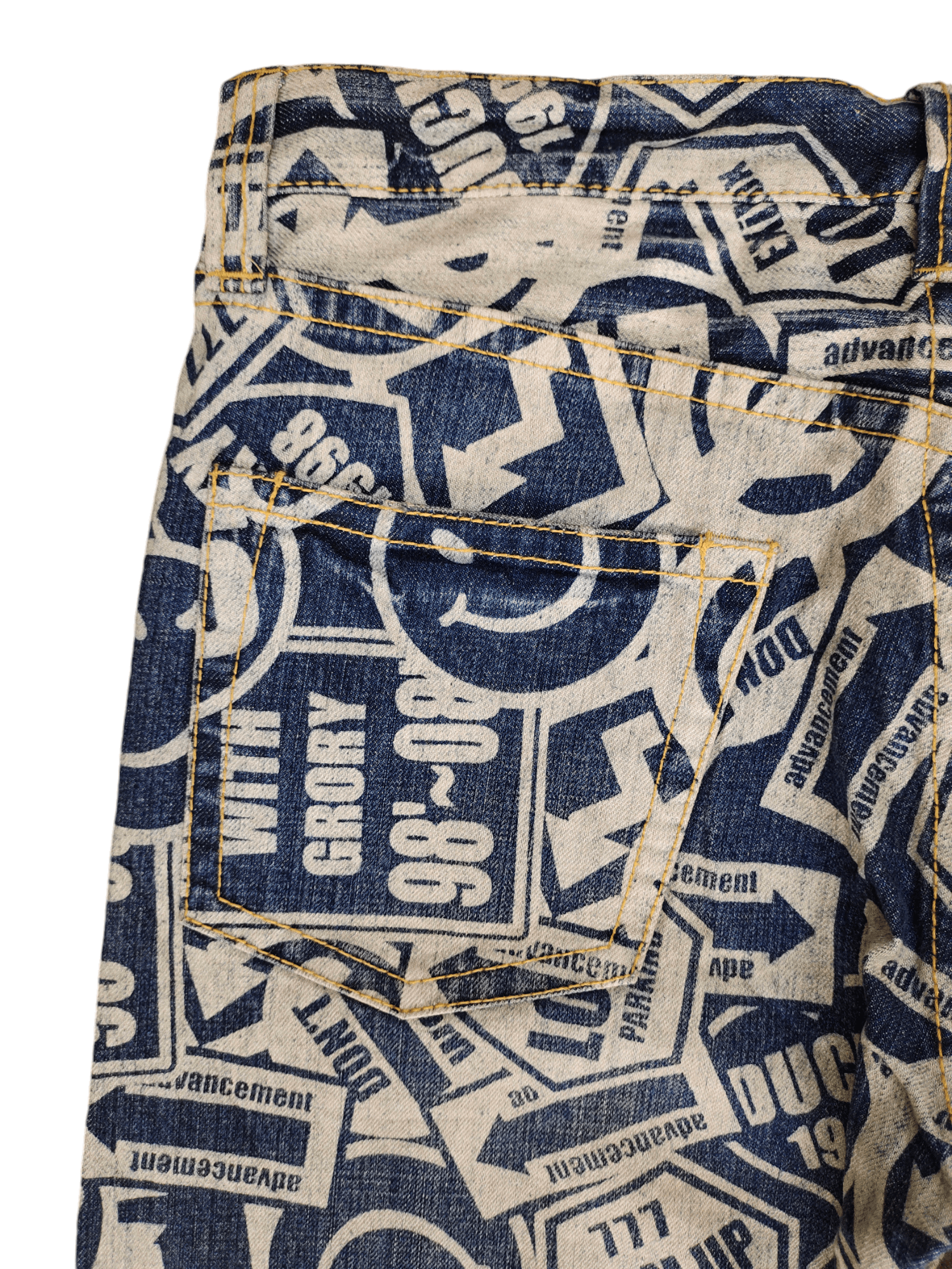 Hysteric Glamour × Undercover Japanese Co & Lu Full Print Hysteric Glamour Style Jeans Size US 33 - 13 Thumbnail
