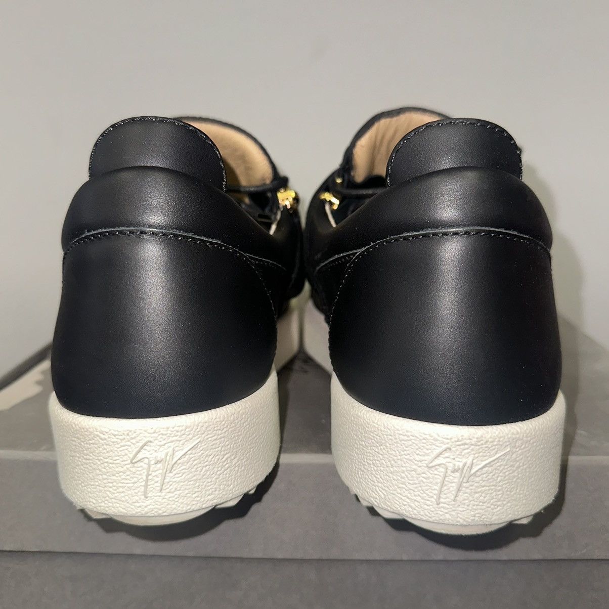 Giuseppe Zanotti Giuseppe Zanotti Men's Black Gold Double-Zip Sneakers Size US 15 / EU 48 - 3 Thumbnail