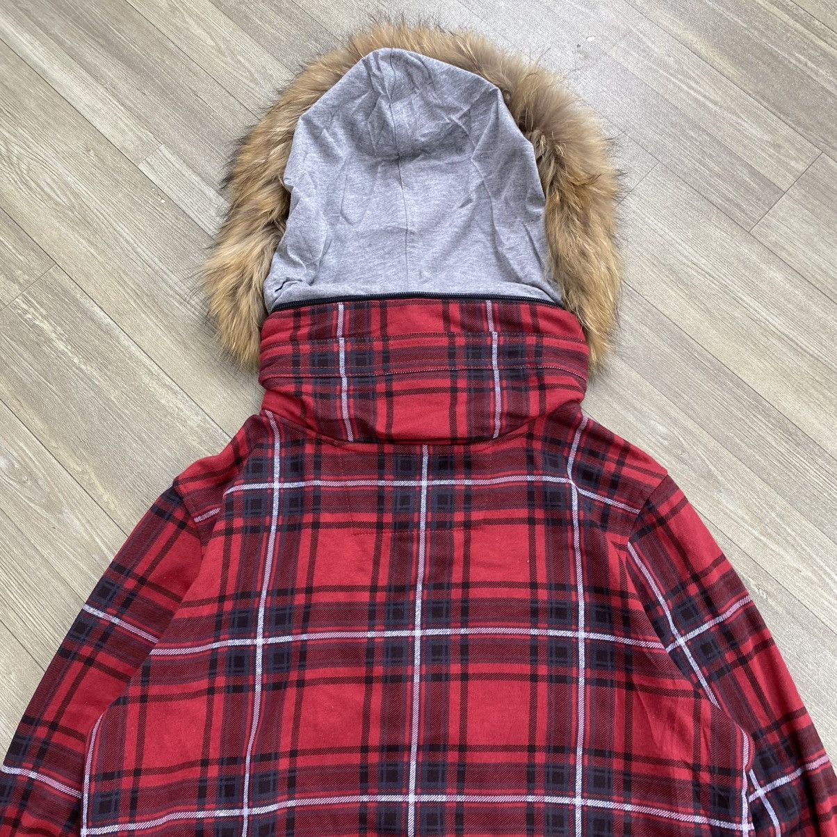 Le Grande Bleu (L.G.B.) 2000s Splendid Plaid Skulls Punk Rock Lgb Zip Fur Hoodie Y2K Size US M / EU 48-50 / 2 - 14 Thumbnail