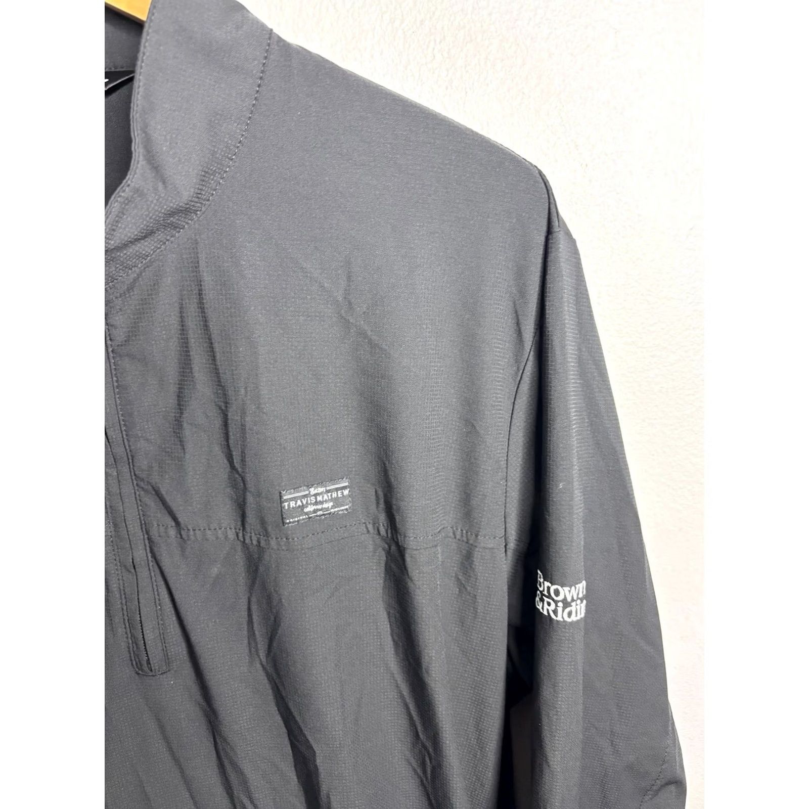 TravisMathew VINTAGE? No — TravisMathew Jacket Mens XL Black Quarter Zip Golf Pullover Brown & Riding Size US XL / EU 56 / 4 - 3 Thumbnail