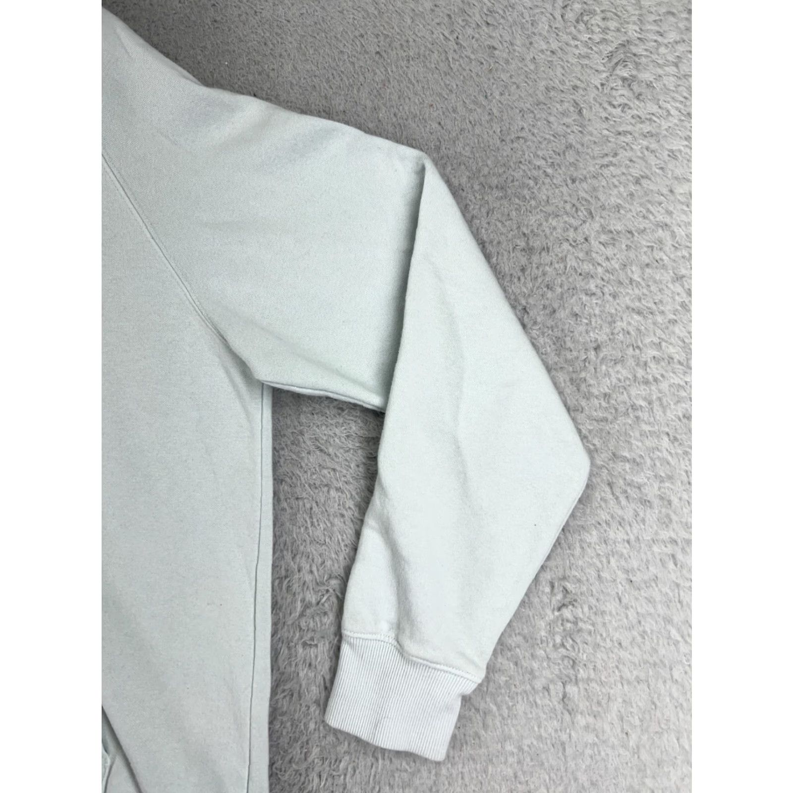 The North Face The North Face Hoodie Mens L Blue Logo Pullover Sweatshirt Solid Jersey Cotton Blend Size L / US 10 / IT 46 - 2 Thumbnail