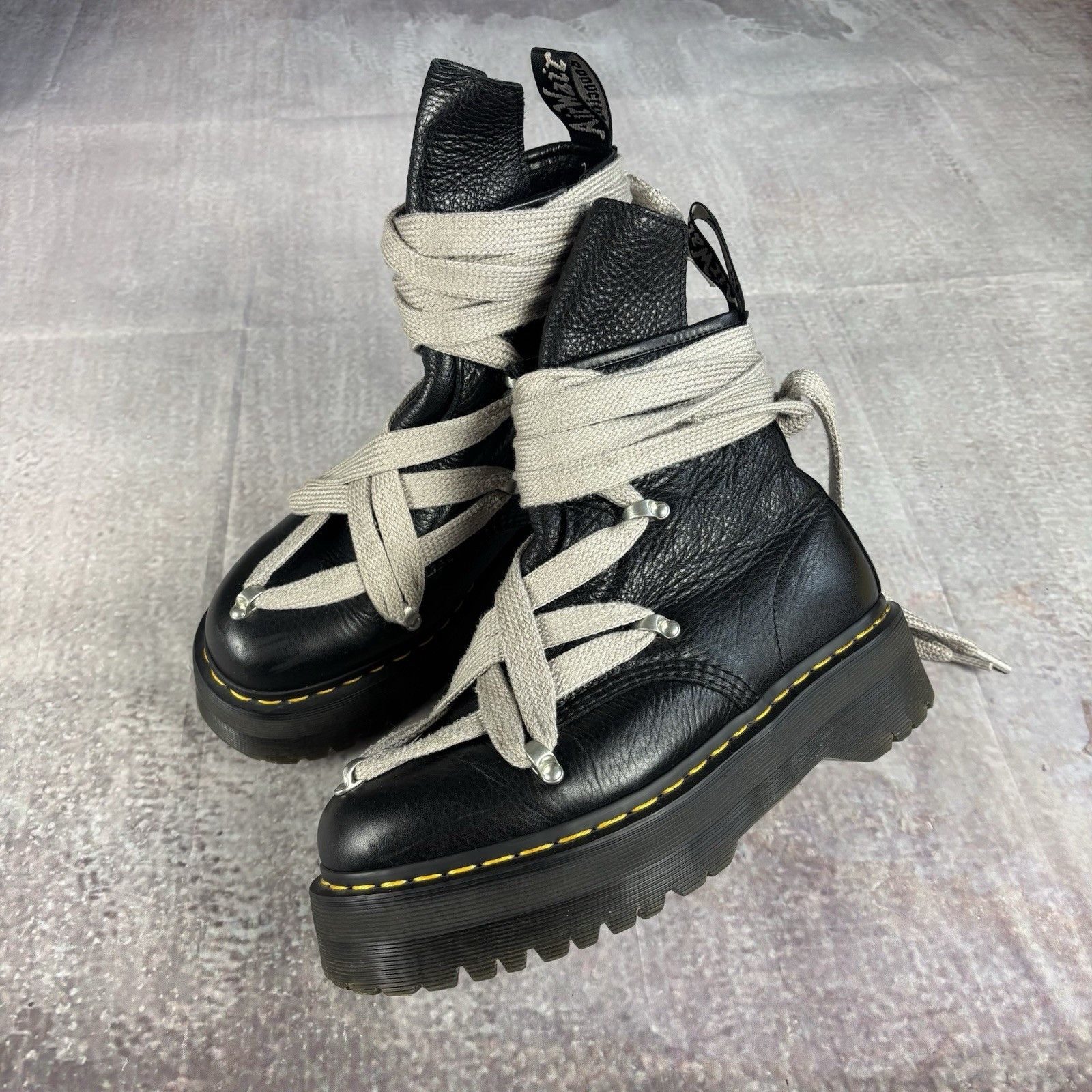 Dr. Martens × Rick Owens Rick Owens X DR. doc martens Megalace 1460 Size US 8 / EU 41 - 1 Thumbnail