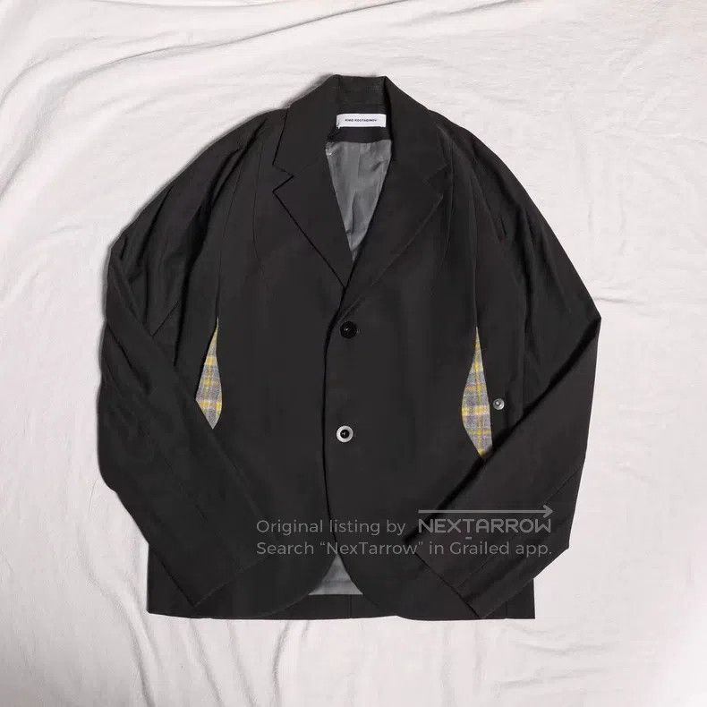 Other Kiko Kostadinov Plaid Patchwork Suit Jacket Size 46L - 1 Thumbnail