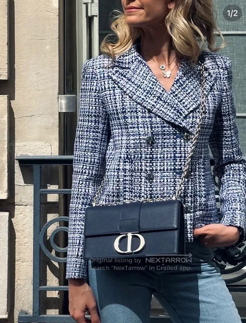 Chanel Chanel 20p blue and white double-breasted jacket Size XXS / US 00 / IT 34 - 4 Thumbnail