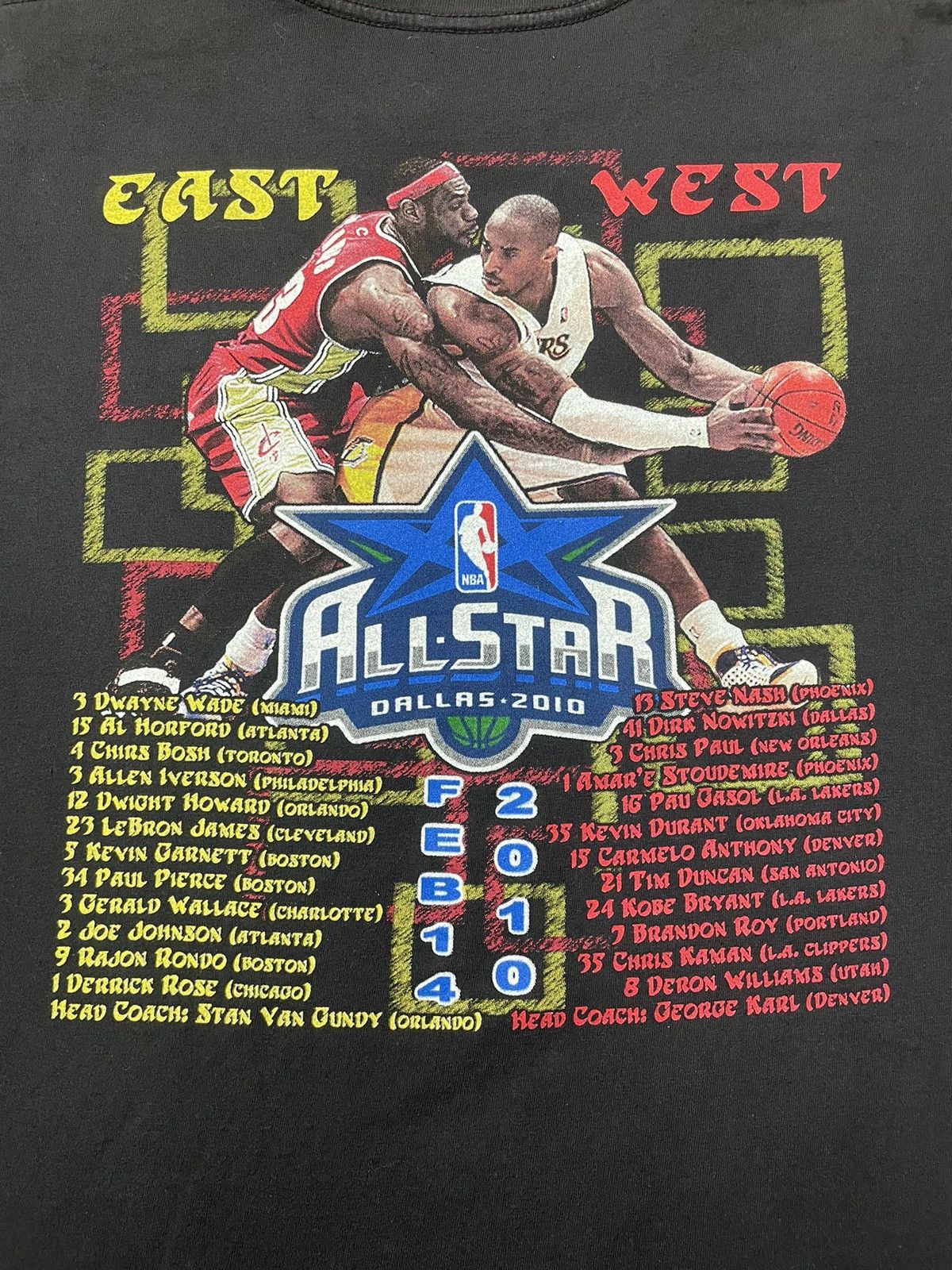 NBA 2010 NBA Allstar Kobe Vs Lebron Shirts Size US XL / EU 56 / 4 - 5 Thumbnail