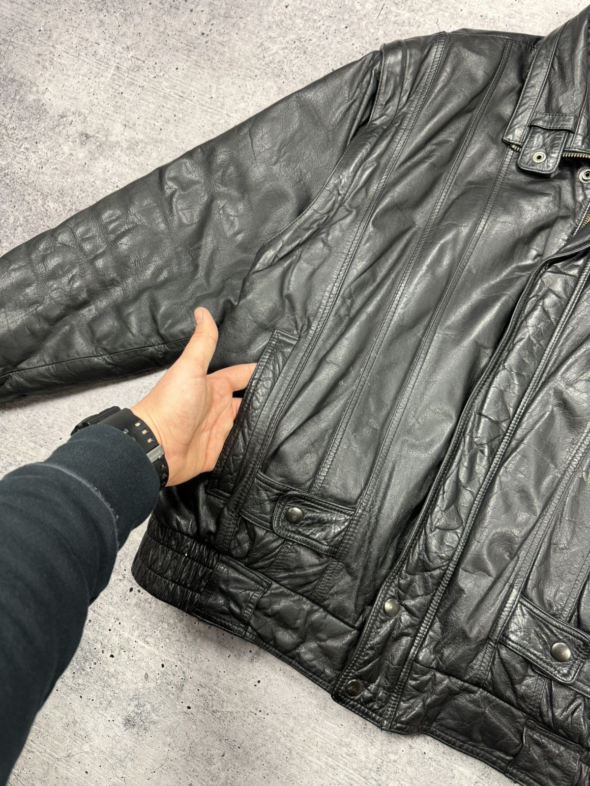 Genuine Leather Vintage Aviator Top Gun Genuine Leather Bomber Jacket - Vest Size US M / EU 48-50 / 2 - 9 Thumbnail