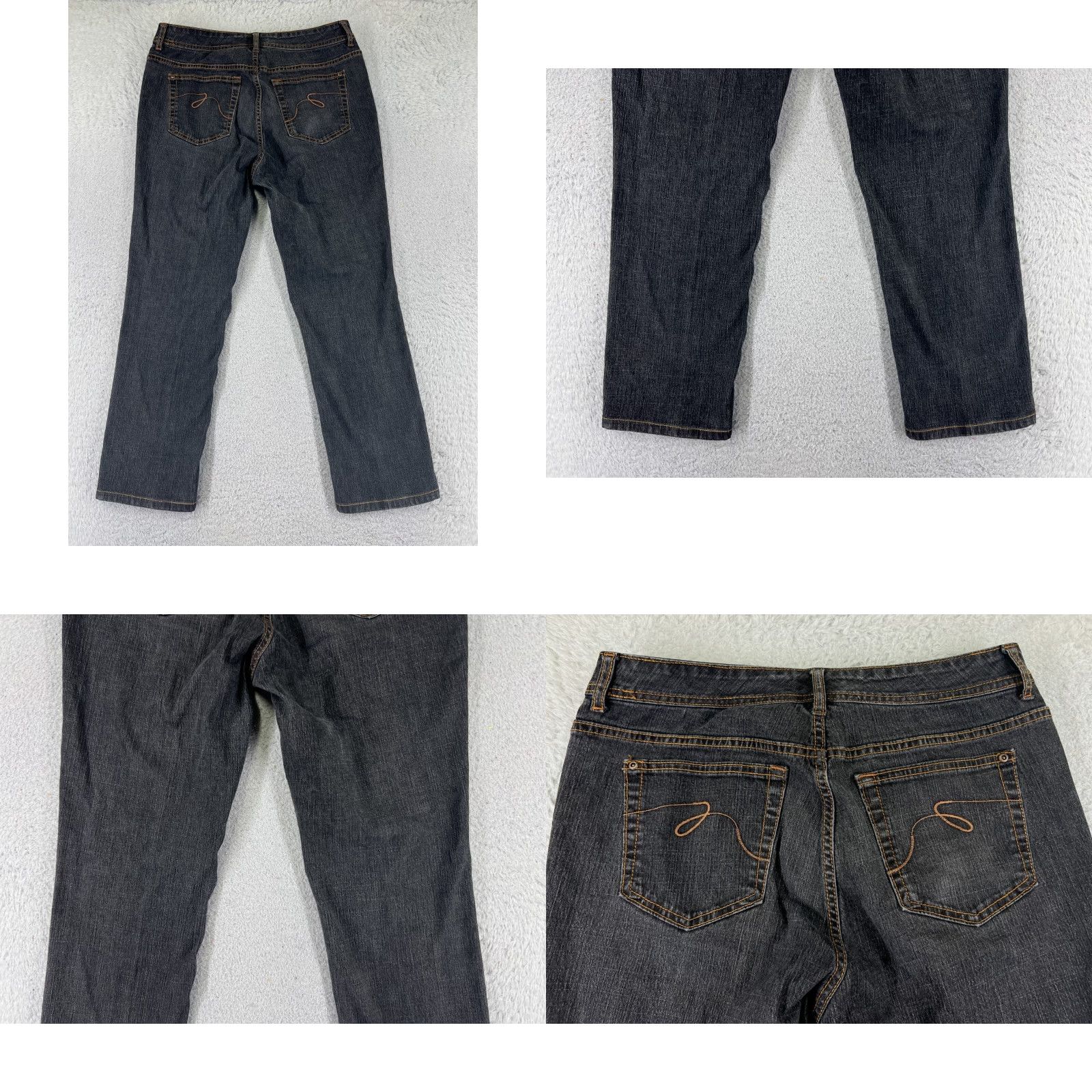 Faded Glory Faded Glory Jeans Womens Black Denim Bootcut Stretch Mid Rise 31x27 Jeans Size 24" / US 00 / IT 34 - 9 Thumbnail