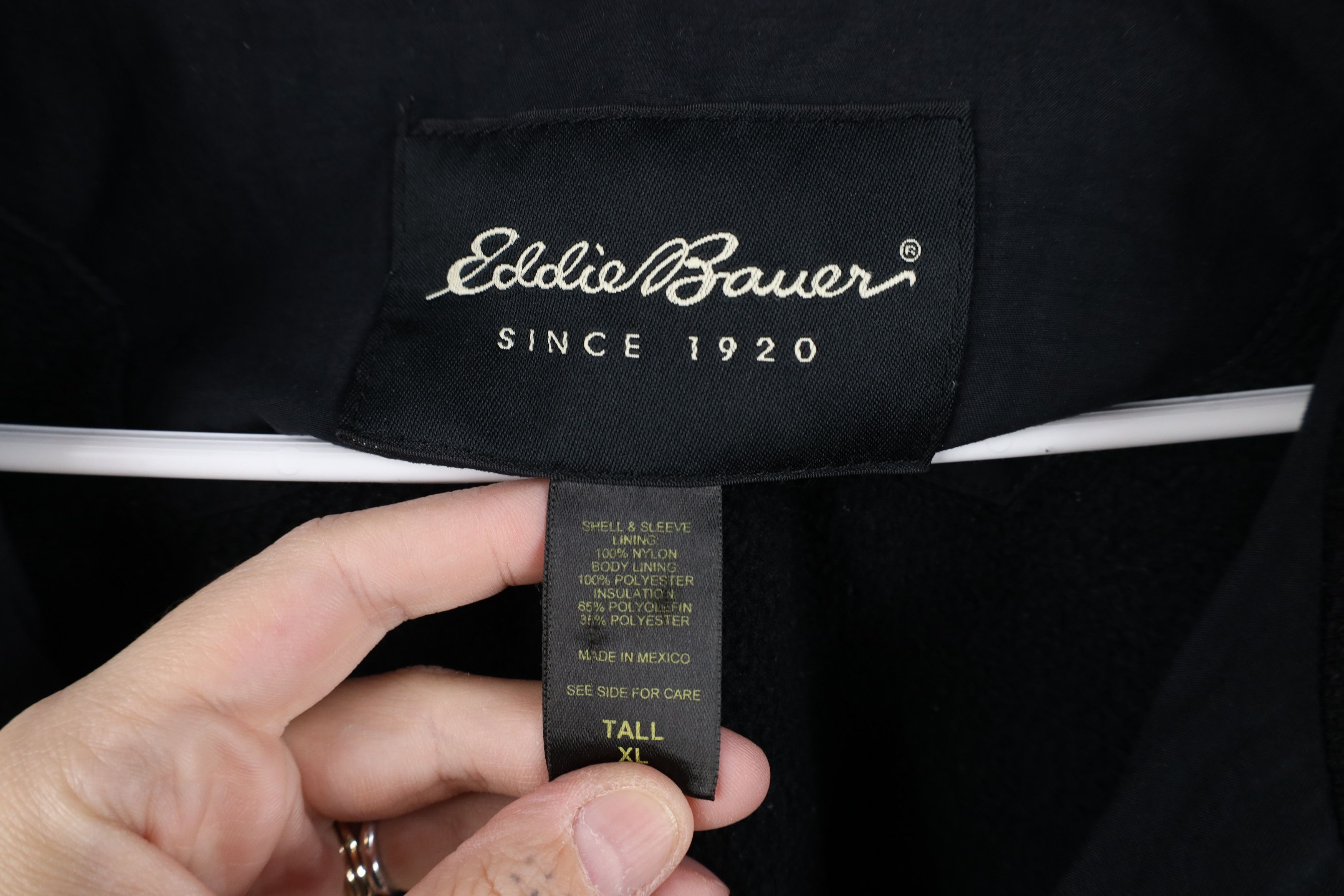 Eddie Bauer Vintage Eddie Bauer Polartec Lined Zip Bomber Jacket Black Size US XL / EU 56 / 4 - 9 Thumbnail
