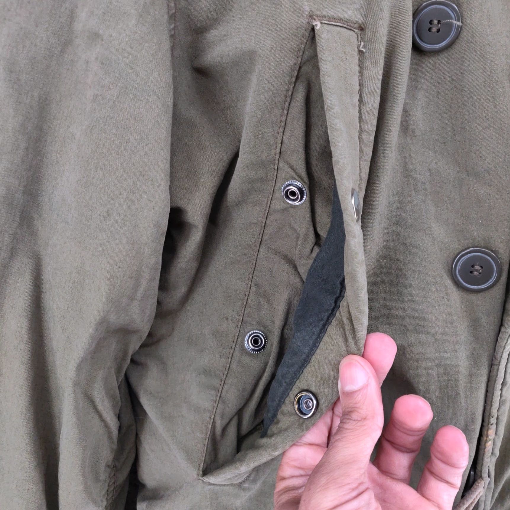 Abercrombie & Fitch VINTAGE Abercrombie & Fitch Parka Jacket Mens L Army Green 90s Fur Hood Mid-Length Jacket Size US L / EU 52-54 / 3 - 5 Thumbnail