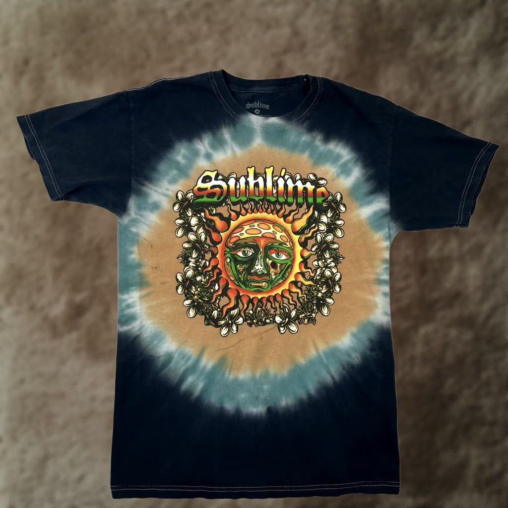 Etro Sublime T-Shirt Mens M Multicolor Tie-Dye Sun Logo Graphic Rock Retro Band Crewneck Short Sleeve Size US M / EU 48-50 / 2 - 1 Thumbnail